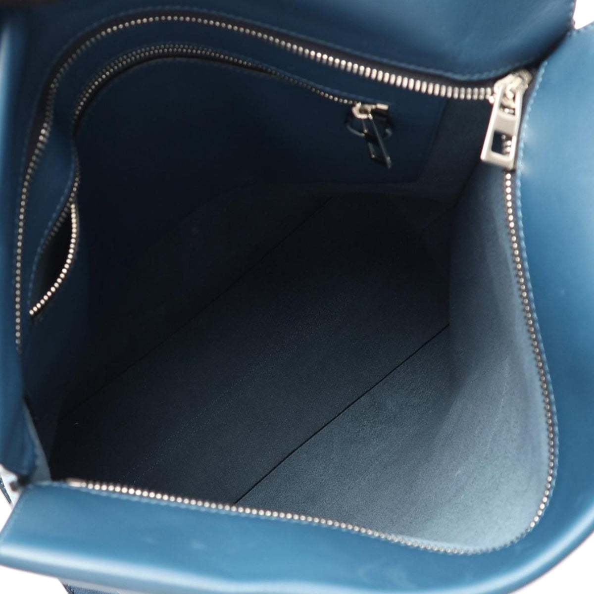 LOEWE Anagram Leather Shopper Tote — Blue