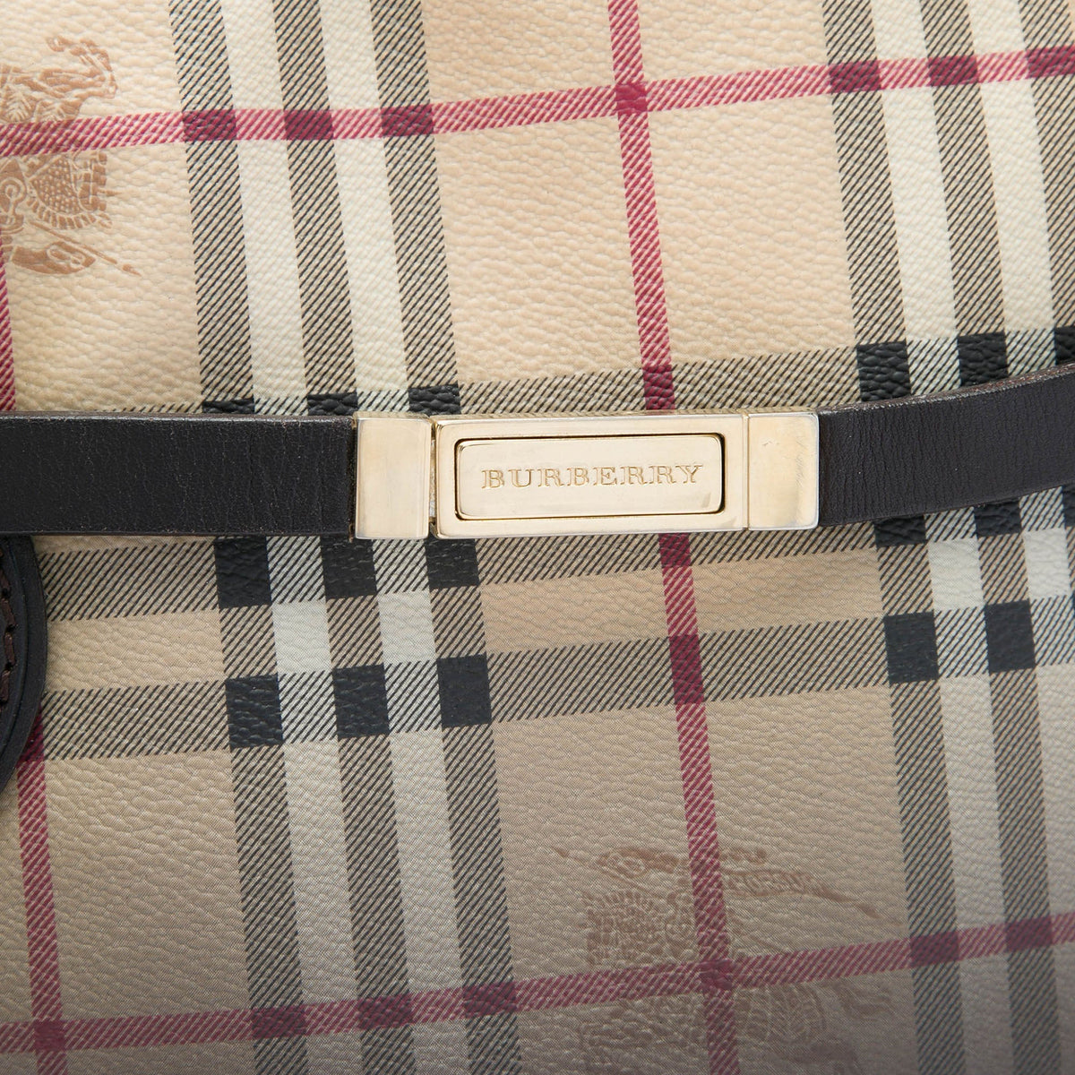 Burberry Haymarket Check Ombre Coated Canvas Liberton Satchel — Beige
