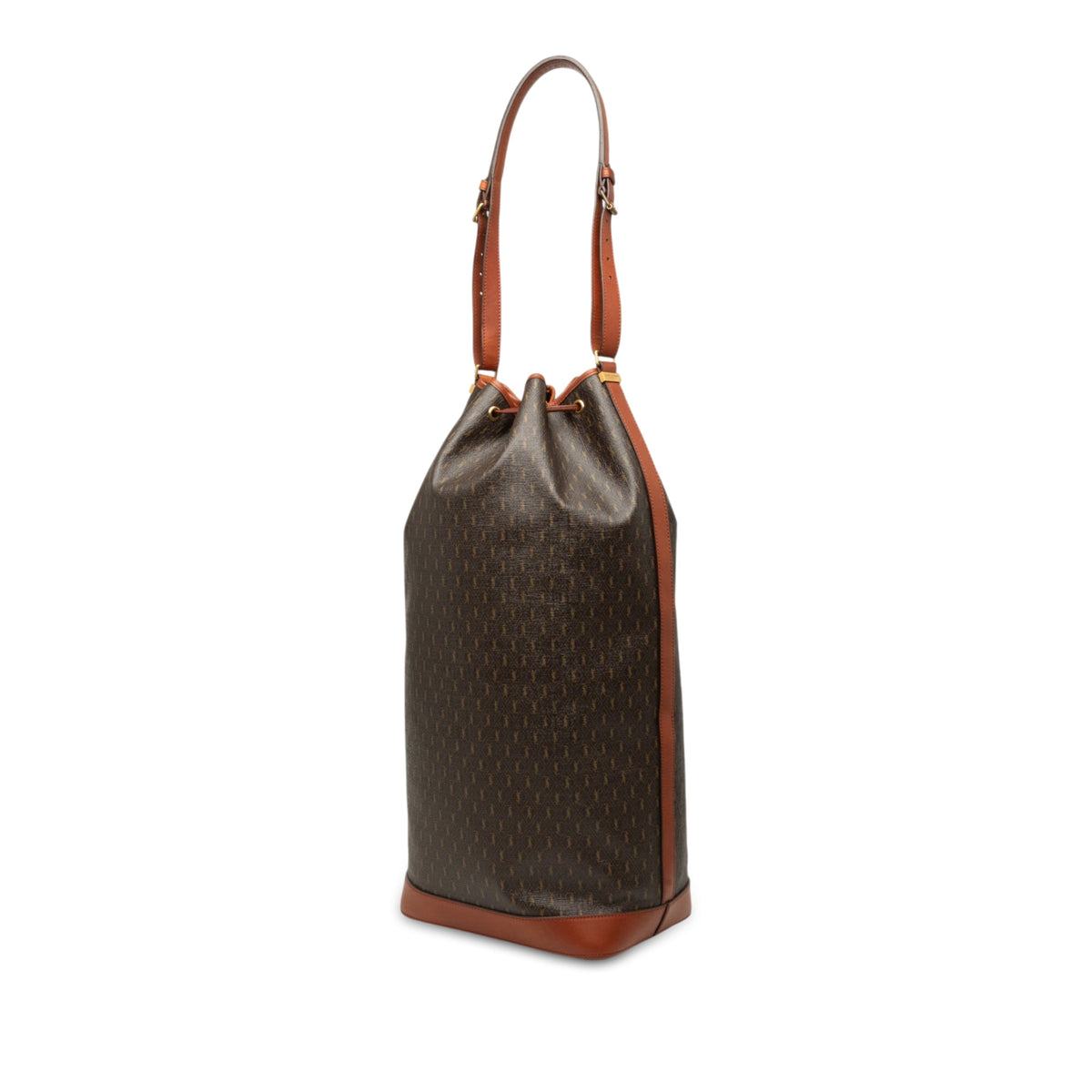Saint Laurent Le Monogramme Coated Canvas Long Bucket Bag