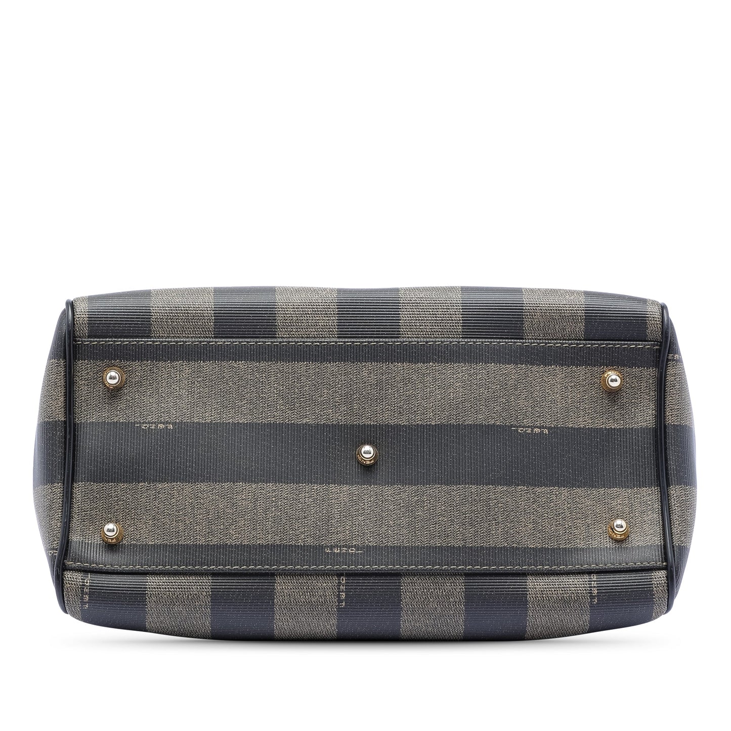 Fendi Pequin Coated Canvas Boston Bag