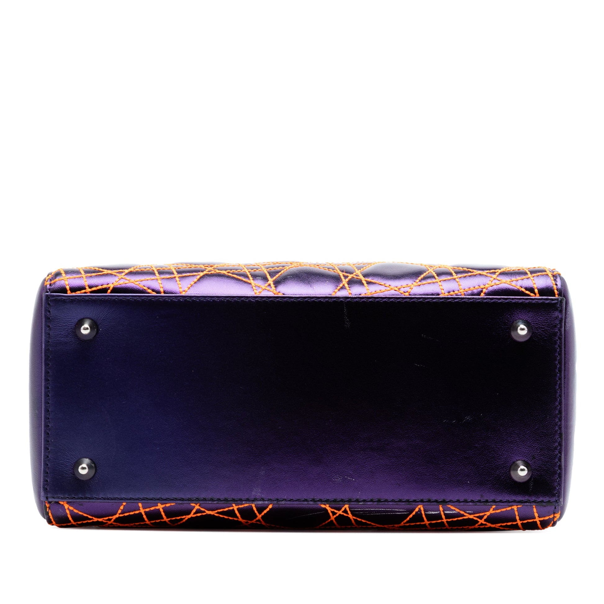 Dior Anselm Reyle Medium Metallic Lambskin Cannage Lady Dior
