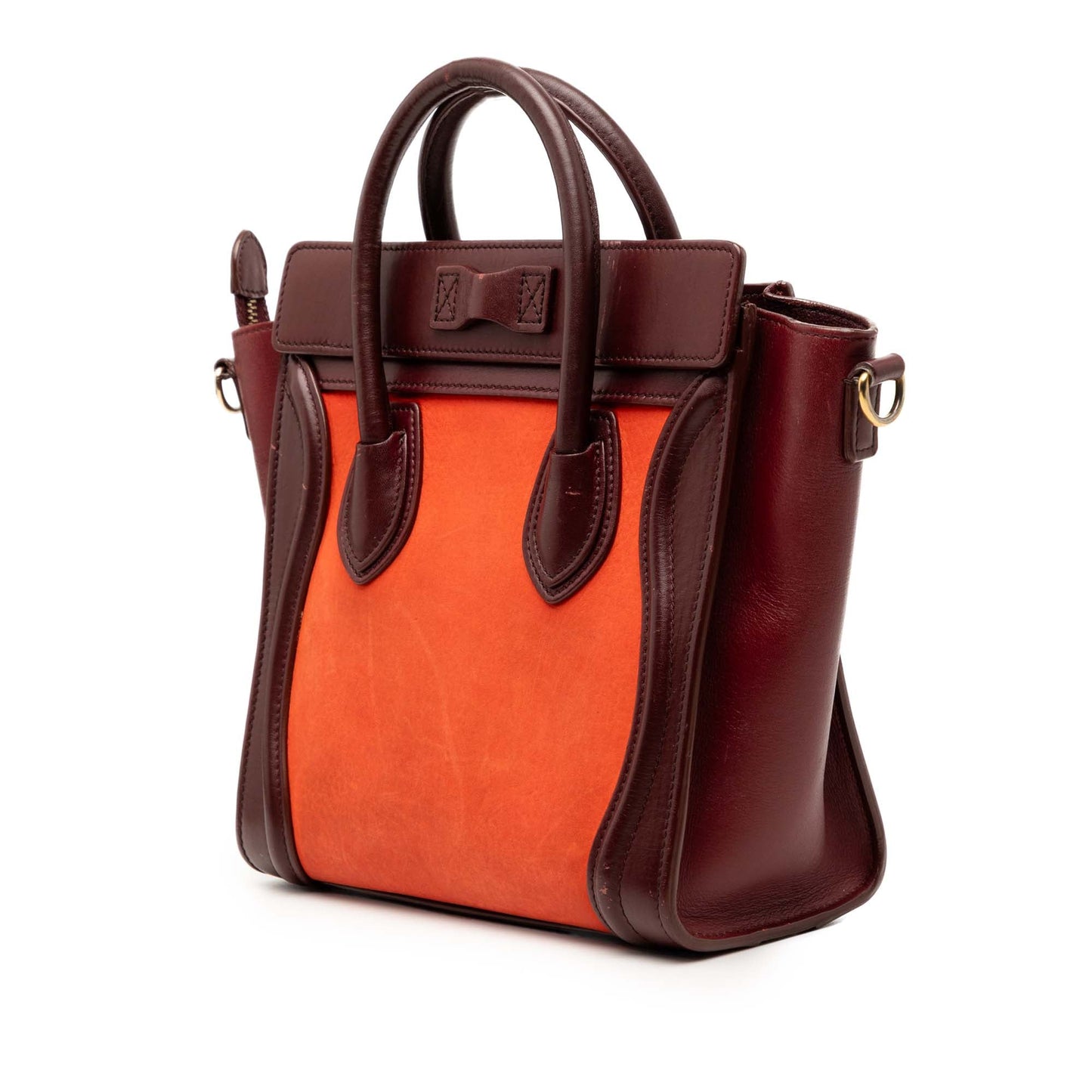 Celine Nano Tricolor Nubuck and Calfskin Luggage Tote