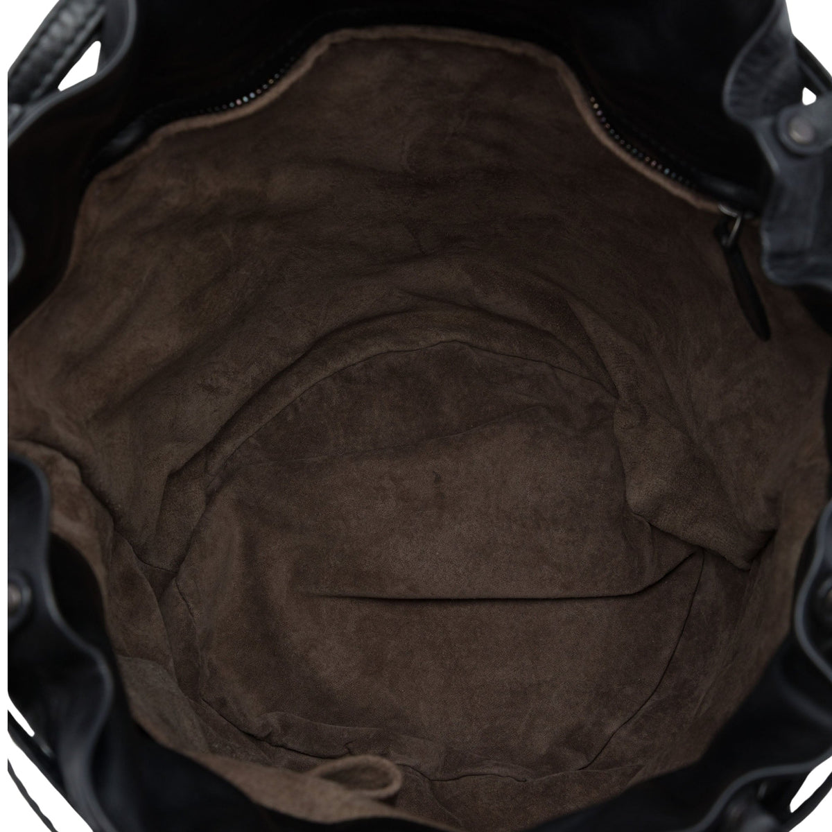 Bottega Veneta Nappa Intrecciato Front Zip Drawstring Bucket Bag