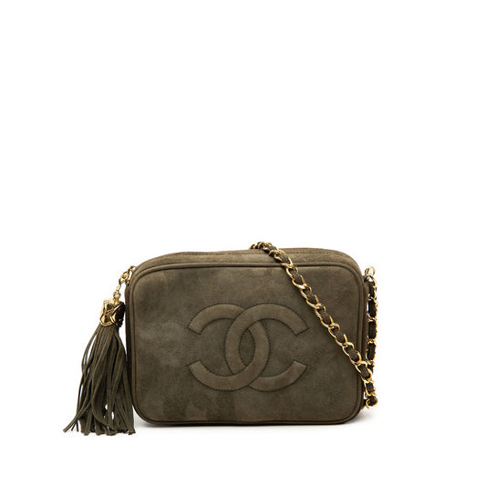 Chanel CC Suede Tassel Camera Bag
