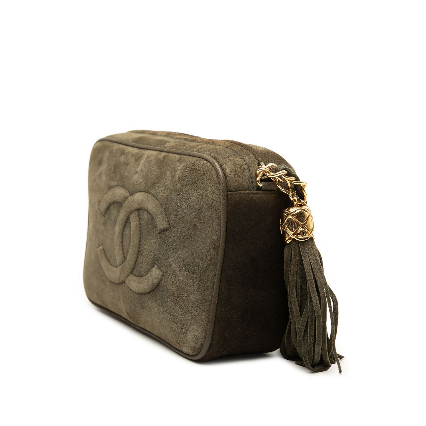 Chanel CC Suede Tassel Camera Bag