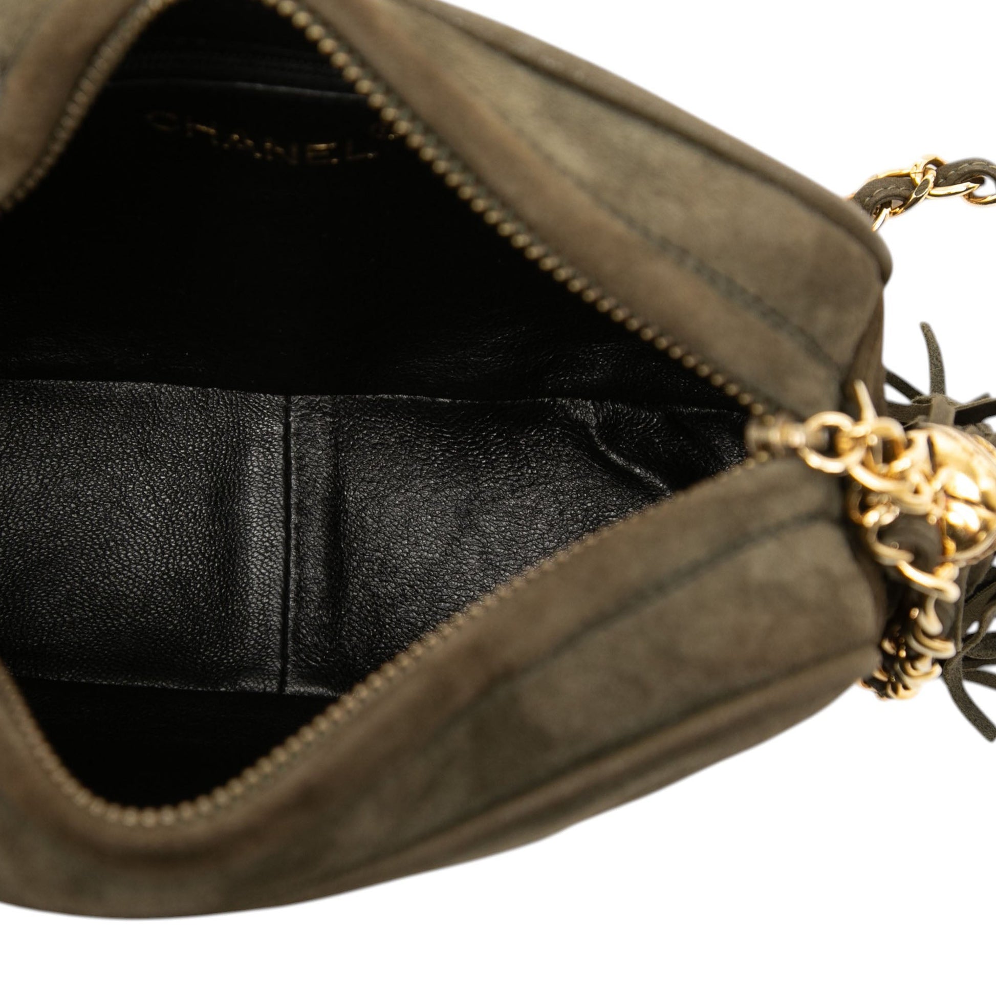 Chanel CC Suede Tassel Camera Bag