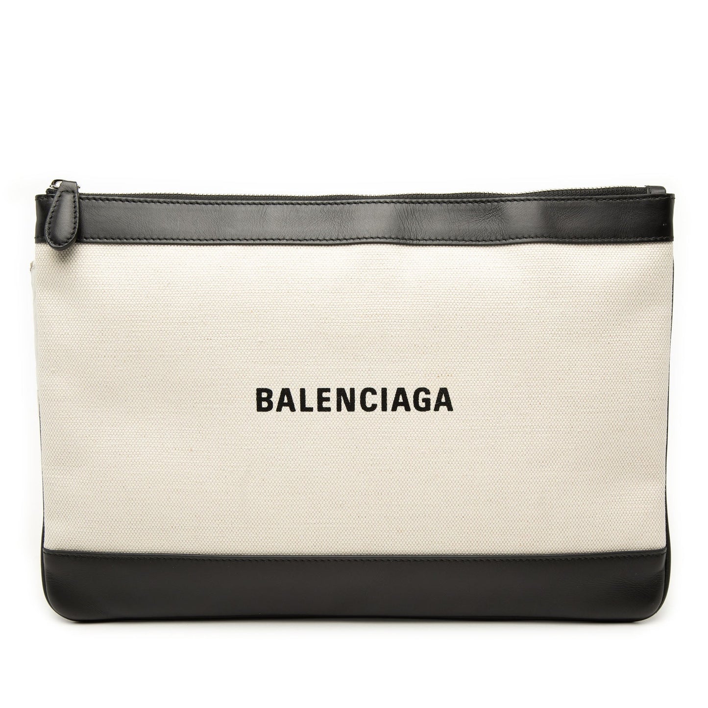 Balenciaga Canvas Navy Clip M Clutch