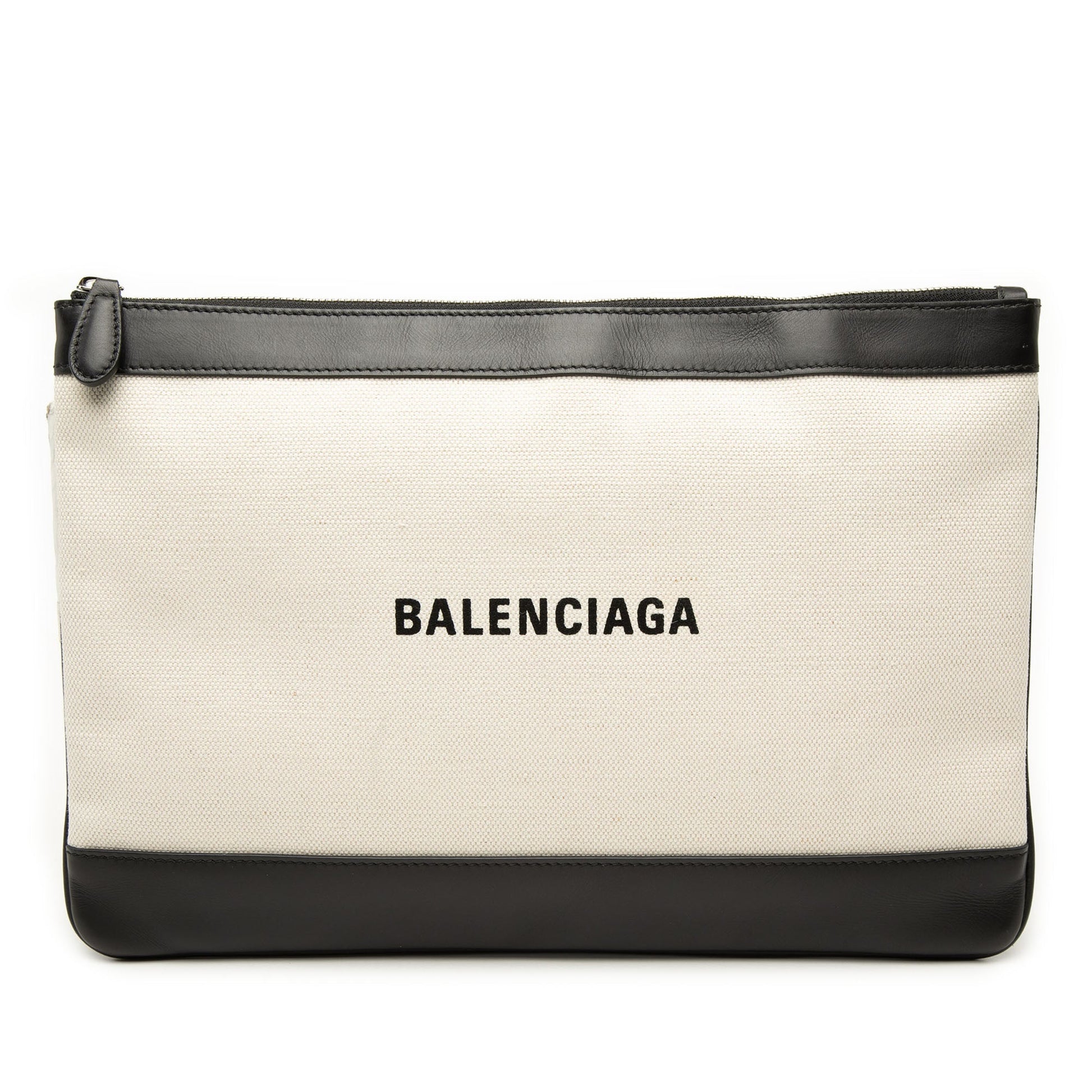 Balenciaga Canvas Navy Clip M Clutch