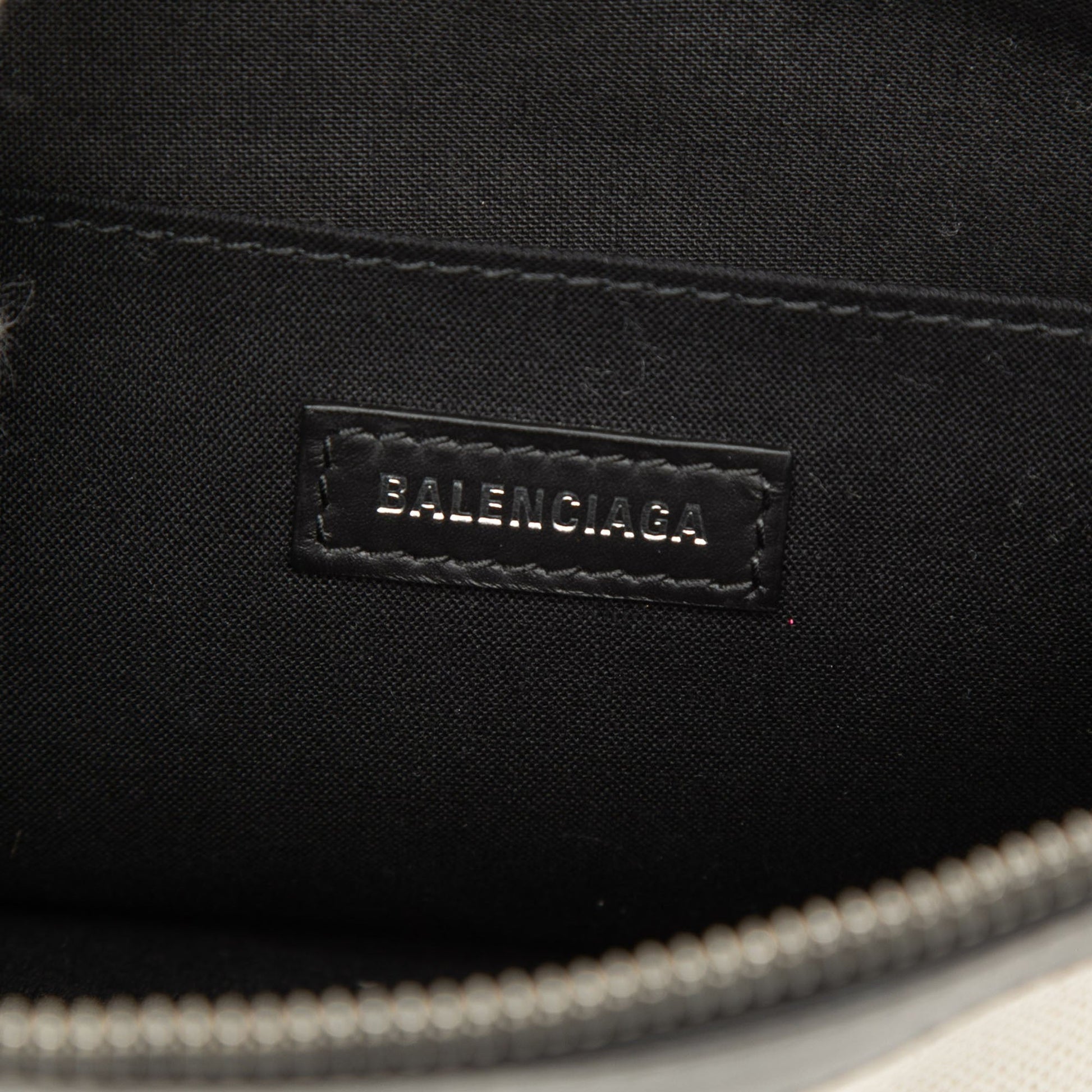 Balenciaga Canvas Navy Clip M Clutch