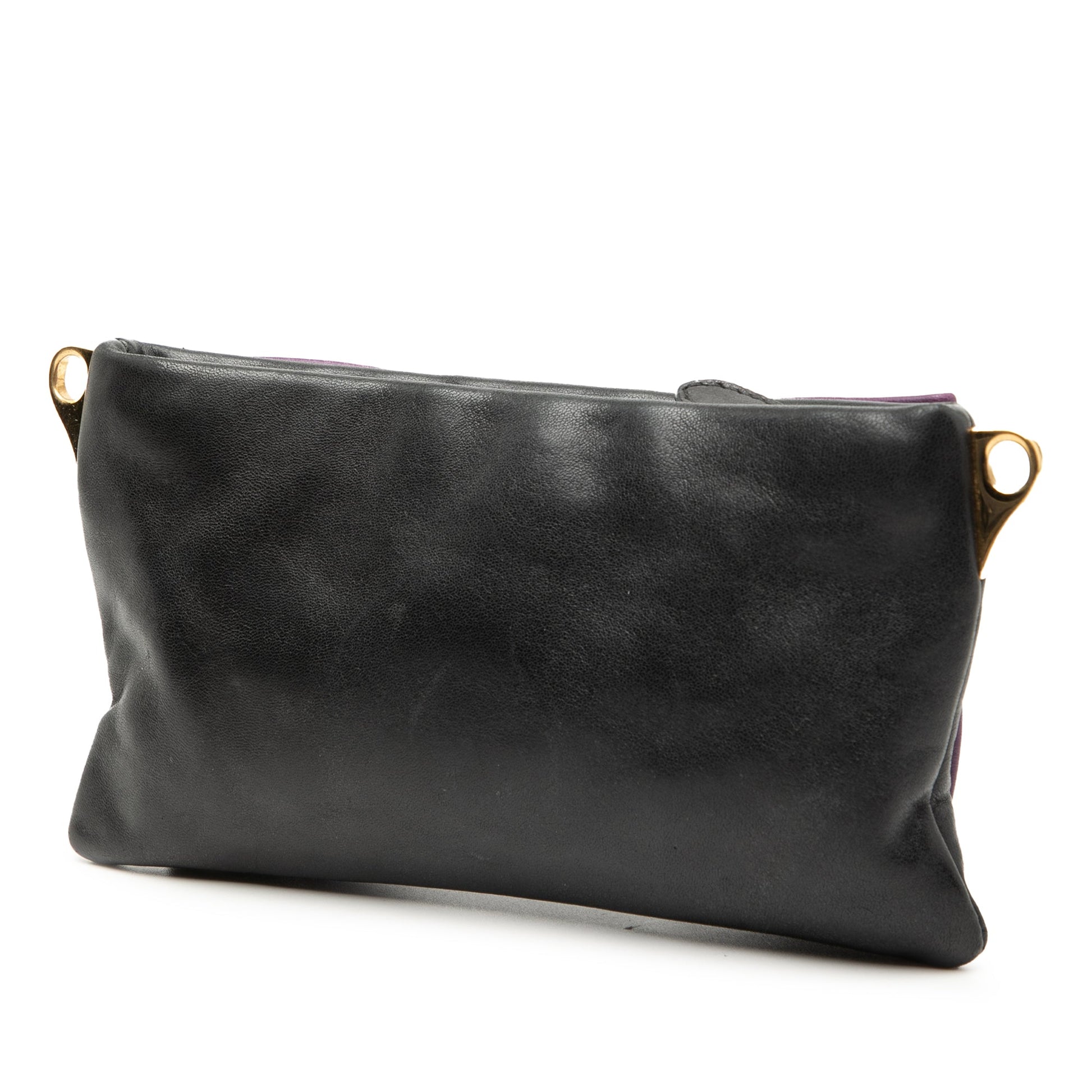Prada Bicolor Nappa Fiocco Bow Clutch on Strap