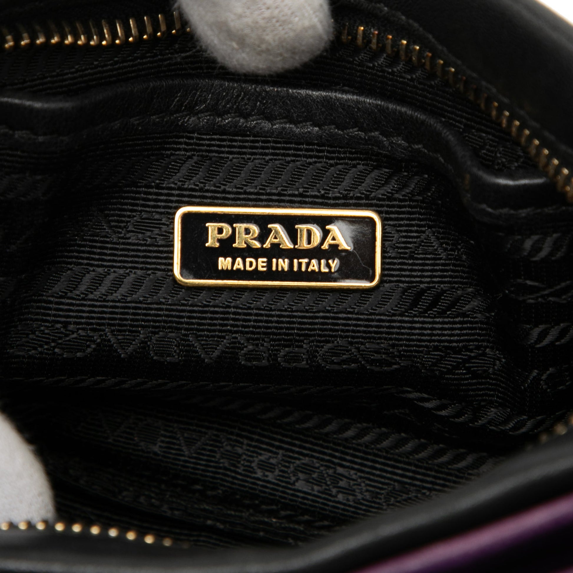 Prada Bicolor Nappa Fiocco Bow Clutch on Strap