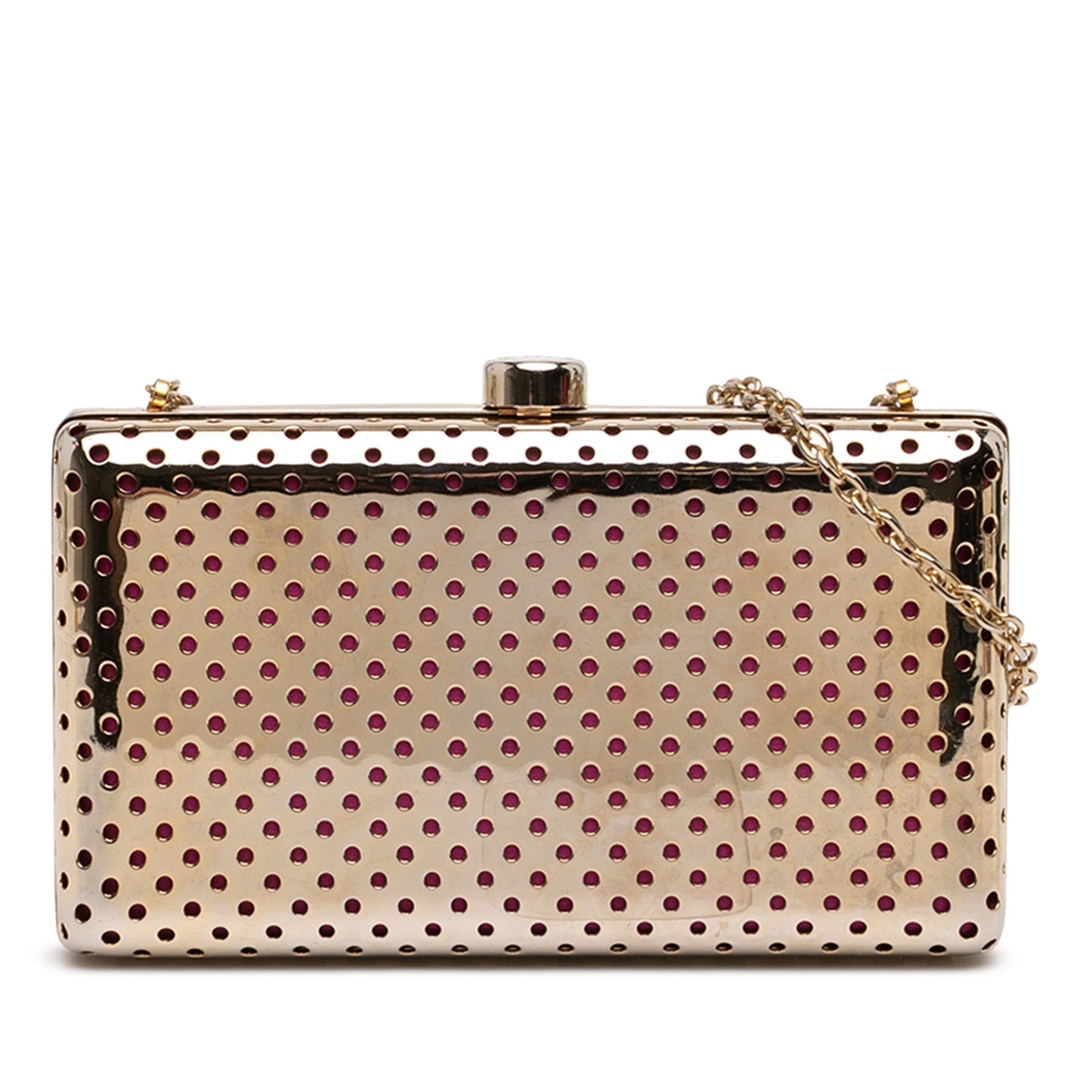 Stella McCartney Perforated Metal Clutch on Chain