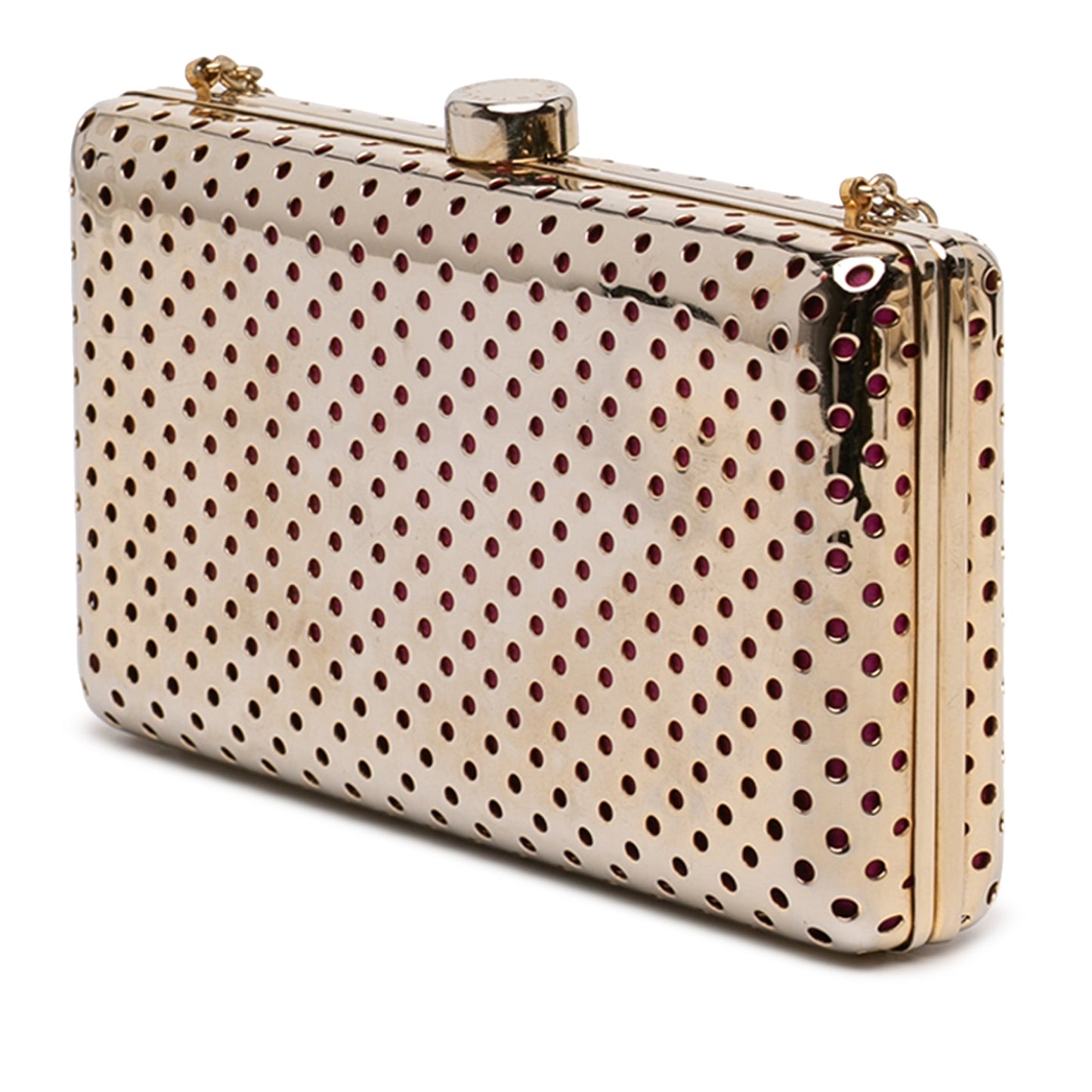 Stella McCartney Perforated Metal Clutch on Chain