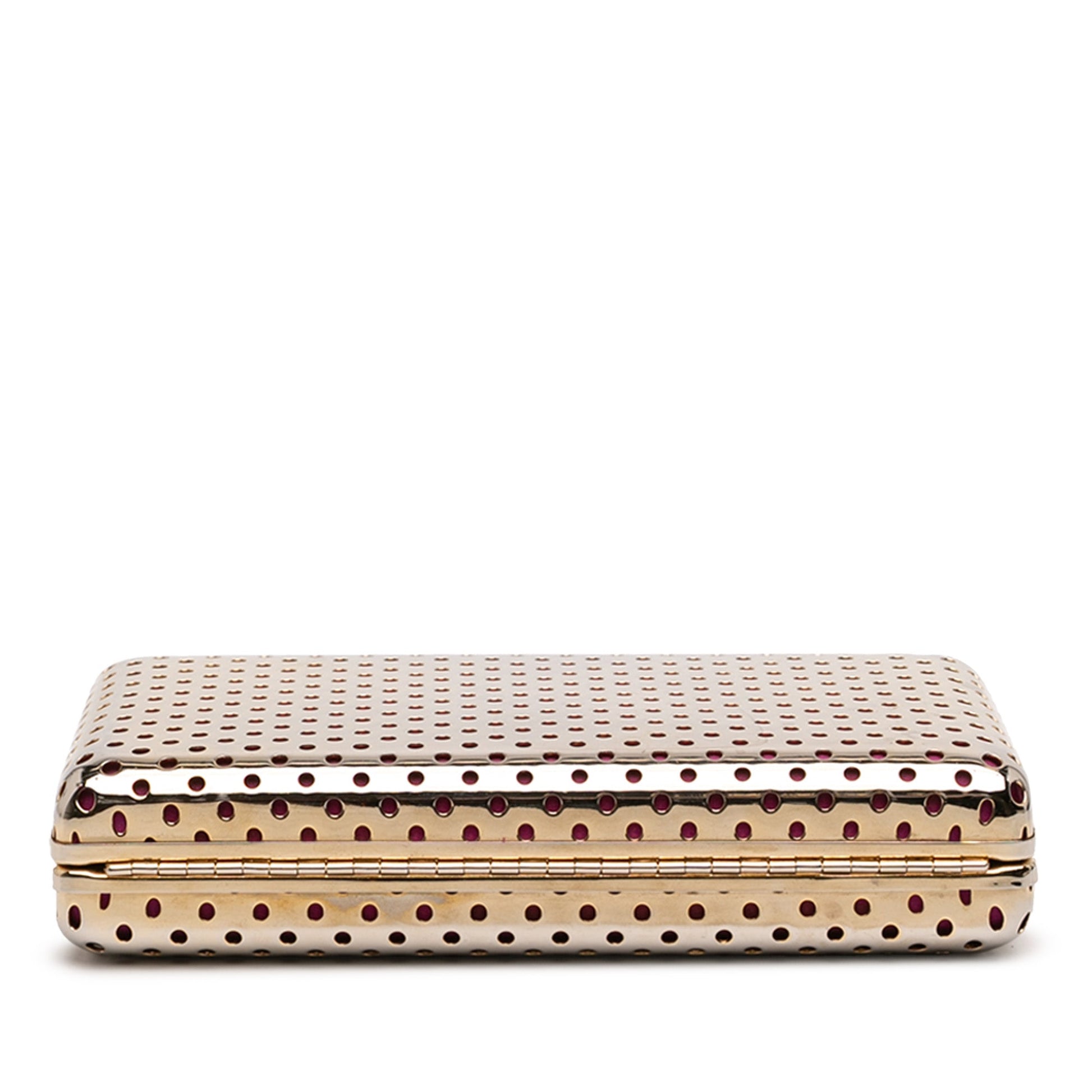 Stella McCartney Perforated Metal Clutch on Chain