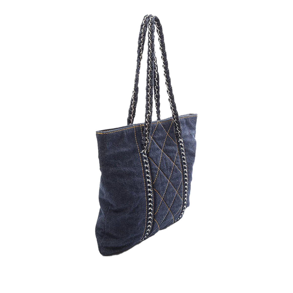 Chanel Denim Luxe Ligne Tote — Blue