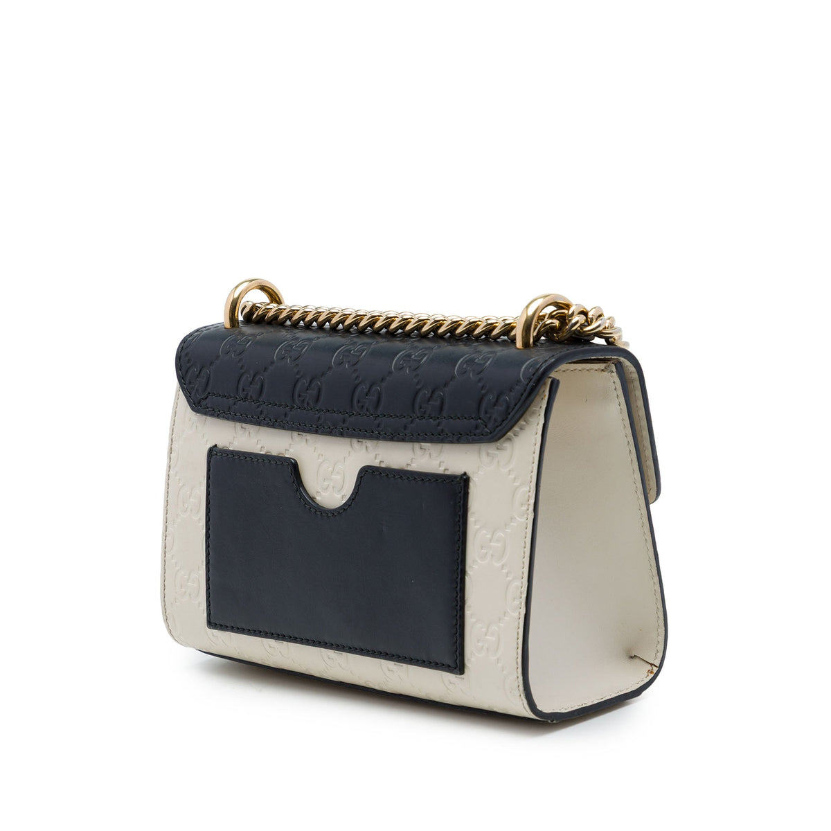 Gucci Small Bicolor Guccissima Padlock Crossbody