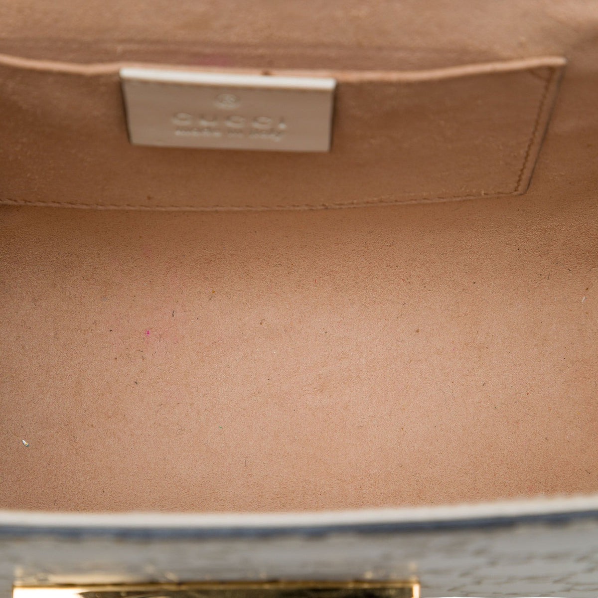 Gucci Small Bicolor Guccissima Padlock Crossbody