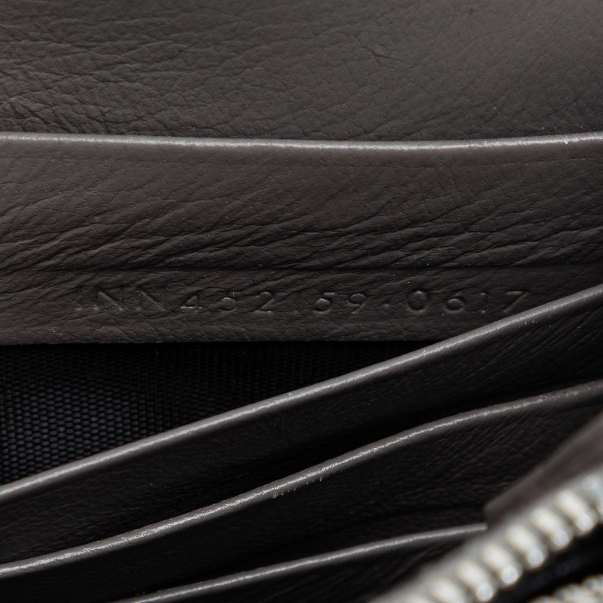 Saint Laurent Croc Embossed Leather Monogram Kate Tassel Wallet on Chain