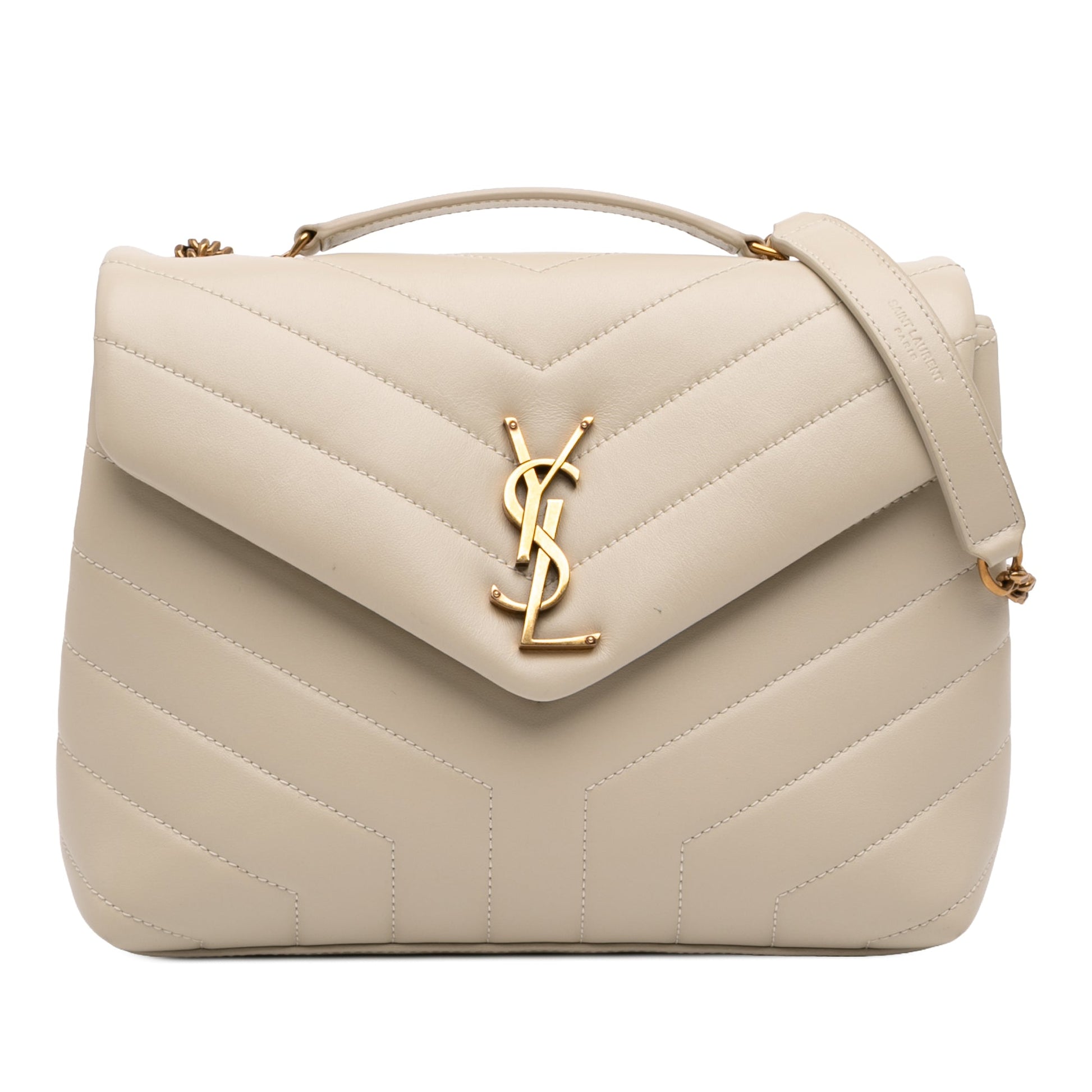 Saint Laurent Small Matelasse Calfskin Monogram LouLou Shoulder Bag