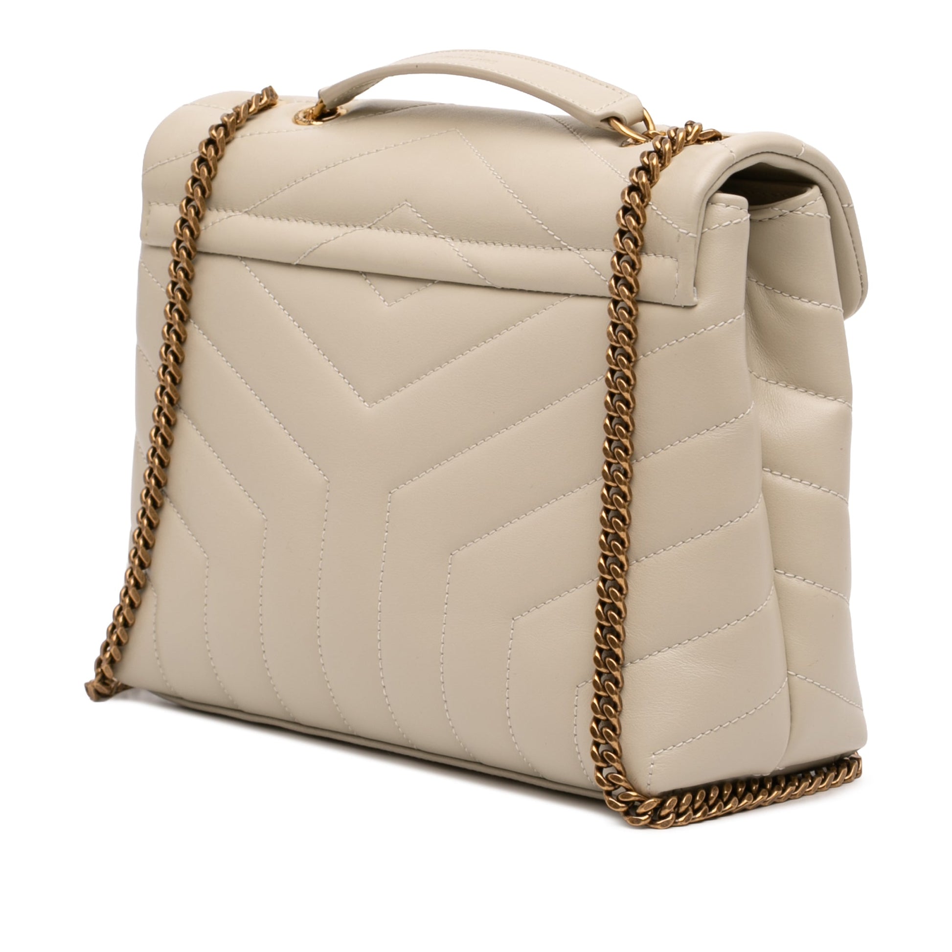 Saint Laurent Small Matelasse Calfskin Monogram LouLou Shoulder Bag