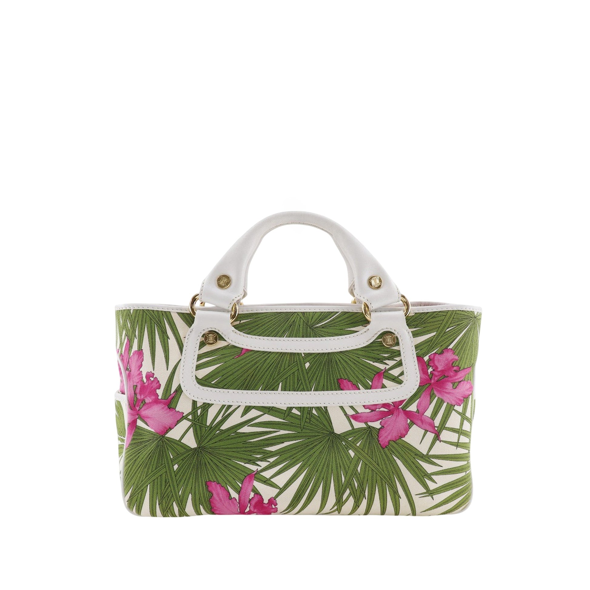 Celine Canvas Botanical Print Boogie Handbag
