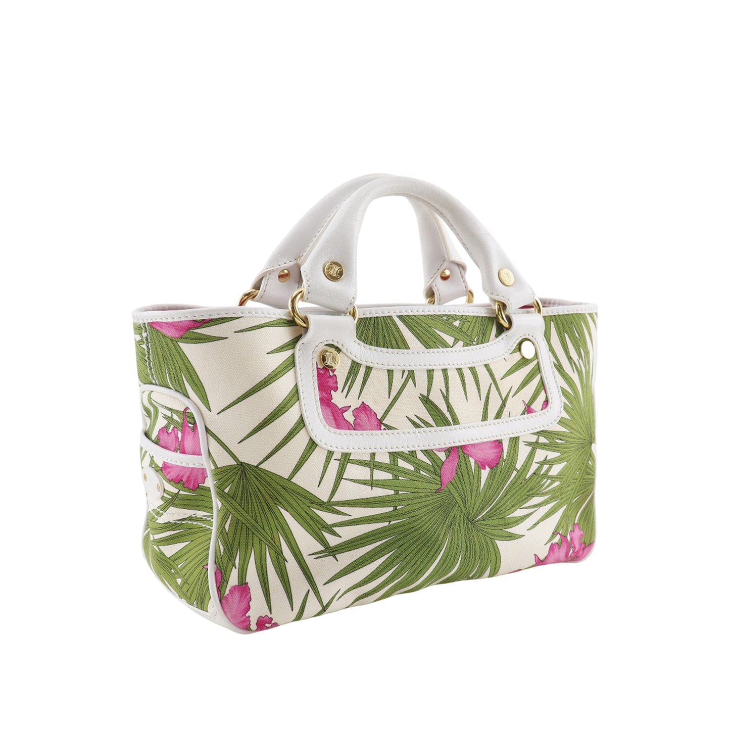 Celine Canvas Botanical Print Boogie Handbag