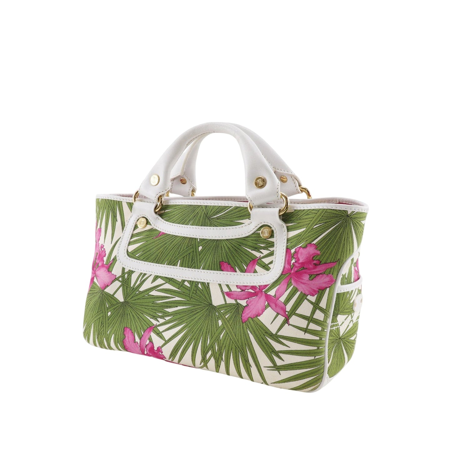 Celine Canvas Botanical Print Boogie Handbag