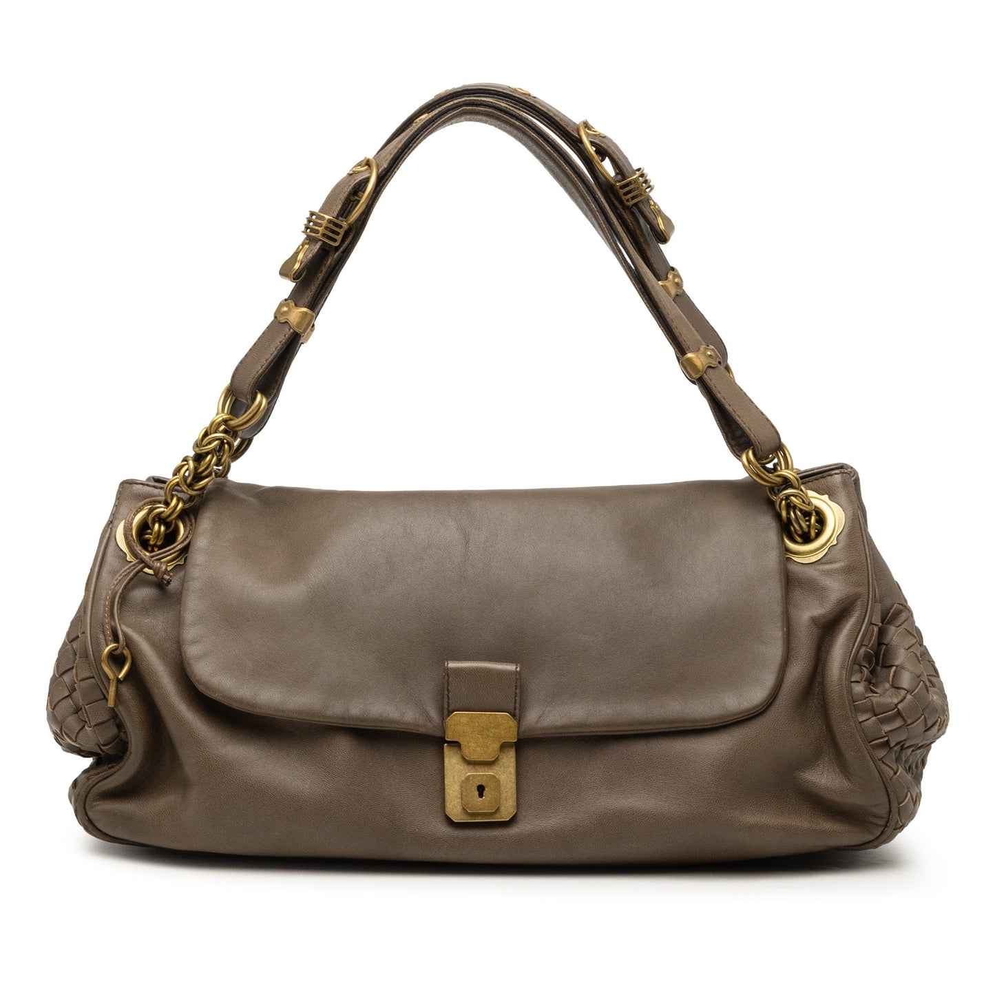 Bottega Veneta Intrecciato Trimmed Nappa Napoli Handbag