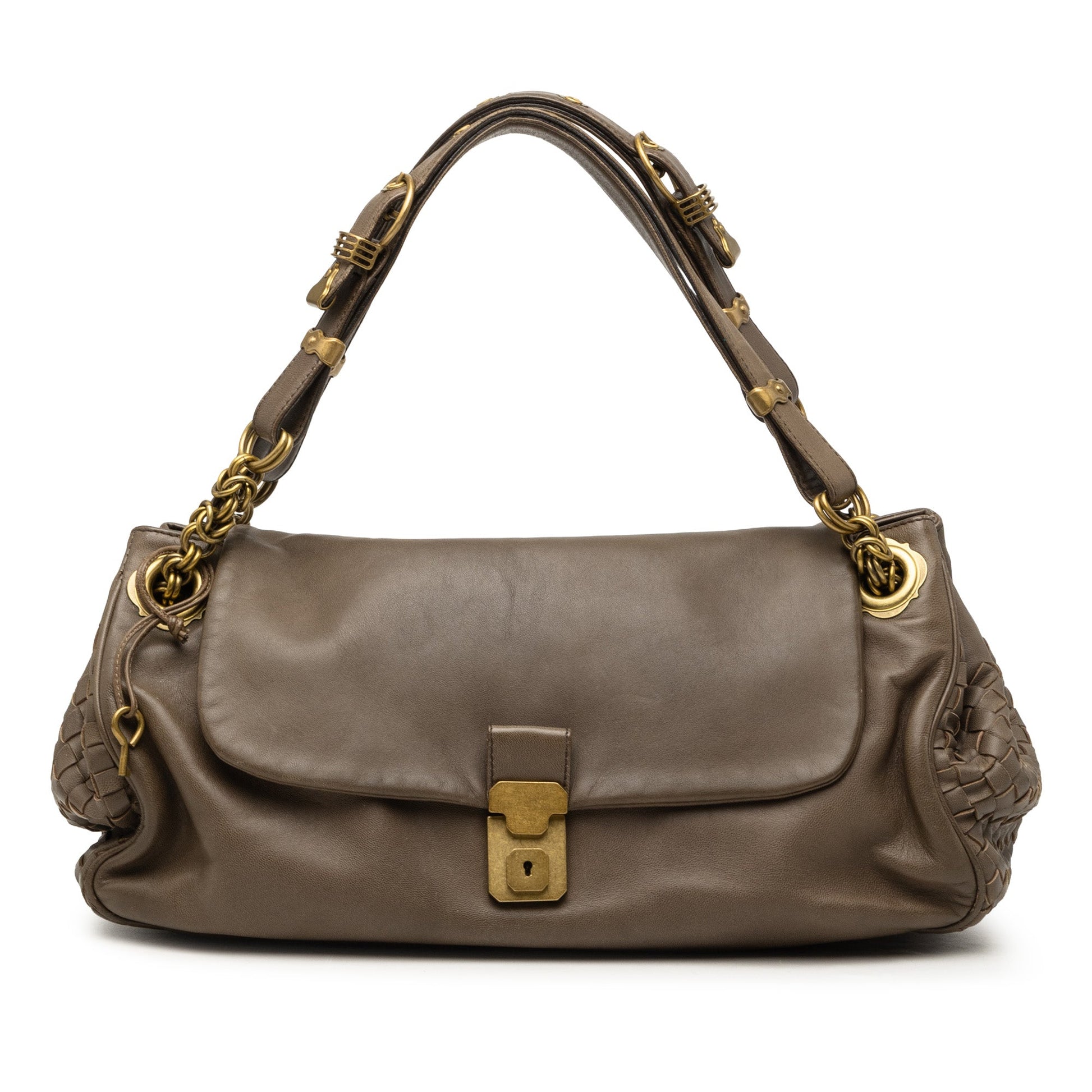 Bottega Veneta Intrecciato Trimmed Nappa Napoli Handbag
