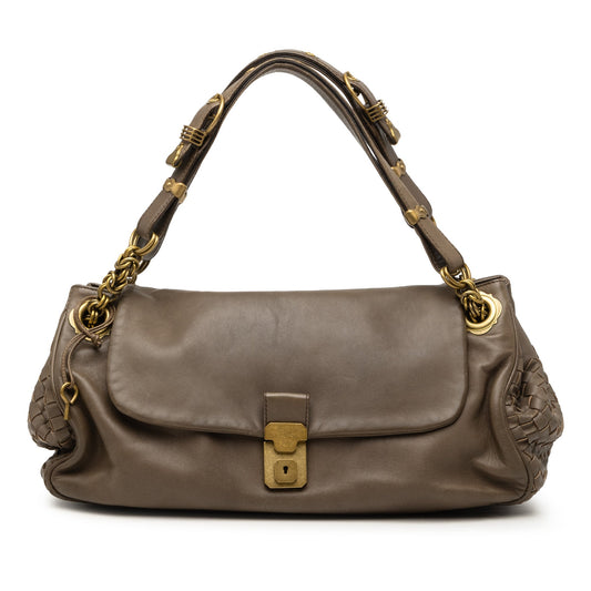 Bottega Veneta Intrecciato Trimmed Nappa Napoli Handbag