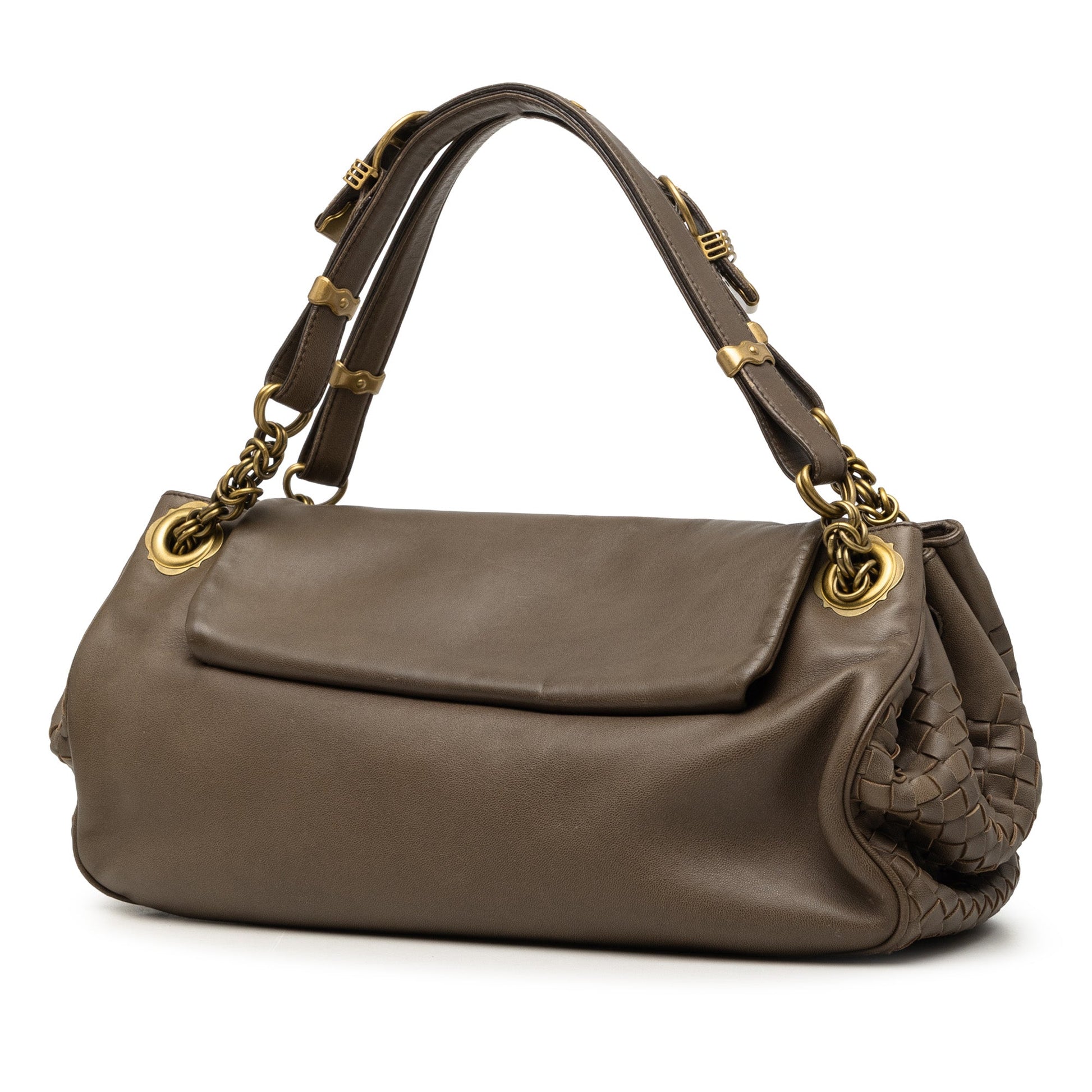 Bottega Veneta Intrecciato Trimmed Nappa Napoli Handbag