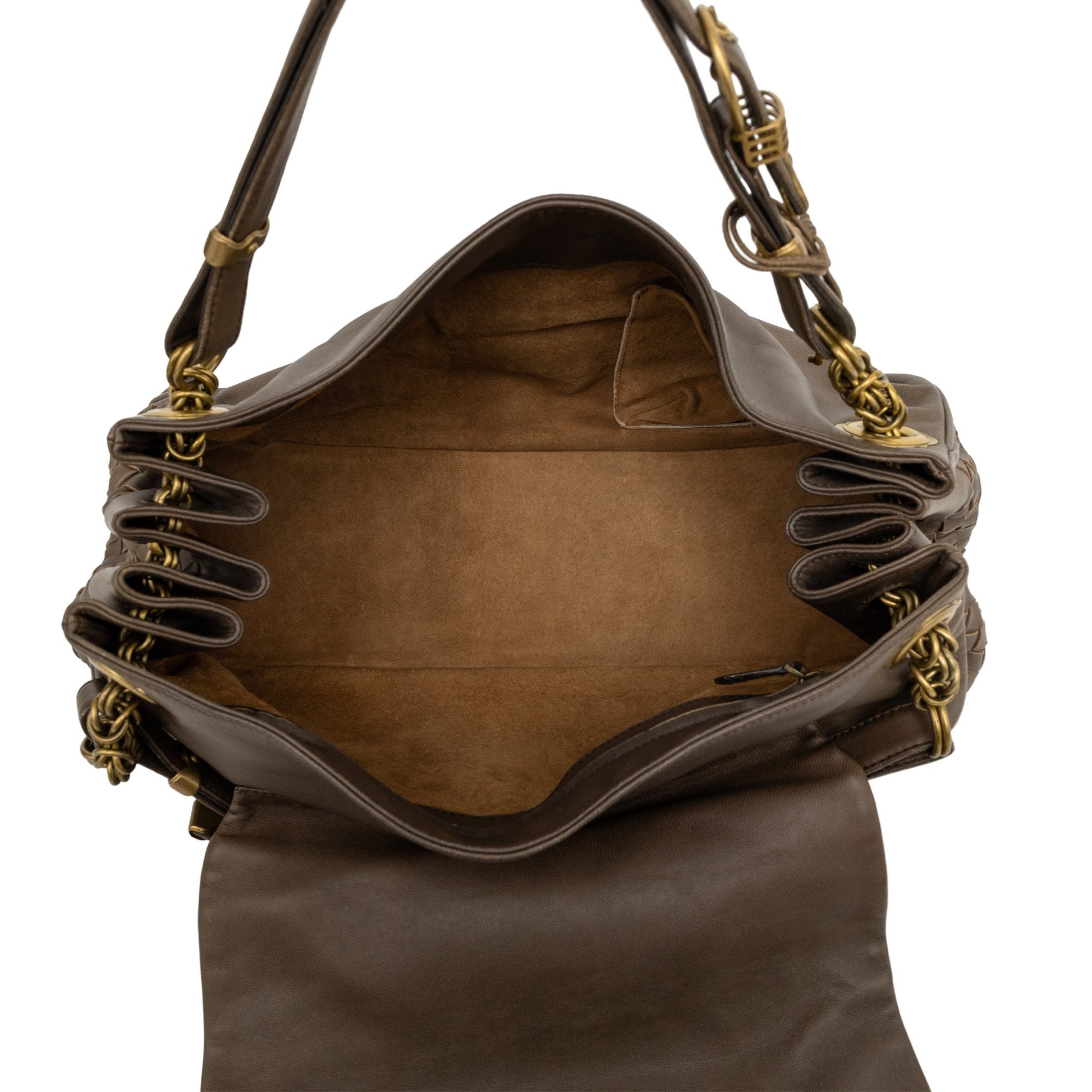 Bottega Veneta Intrecciato Trimmed Nappa Napoli Handbag