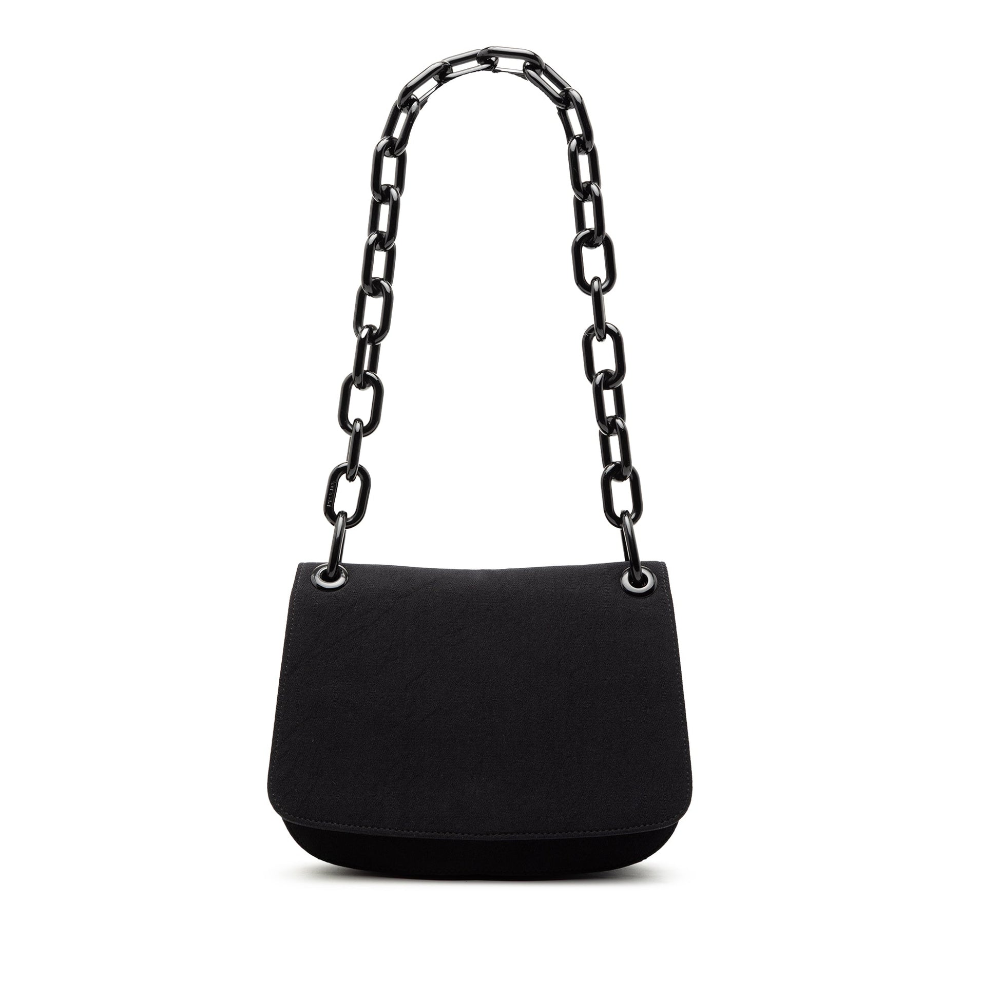 Prada Canvas Lucite Chain Shoulder Bag