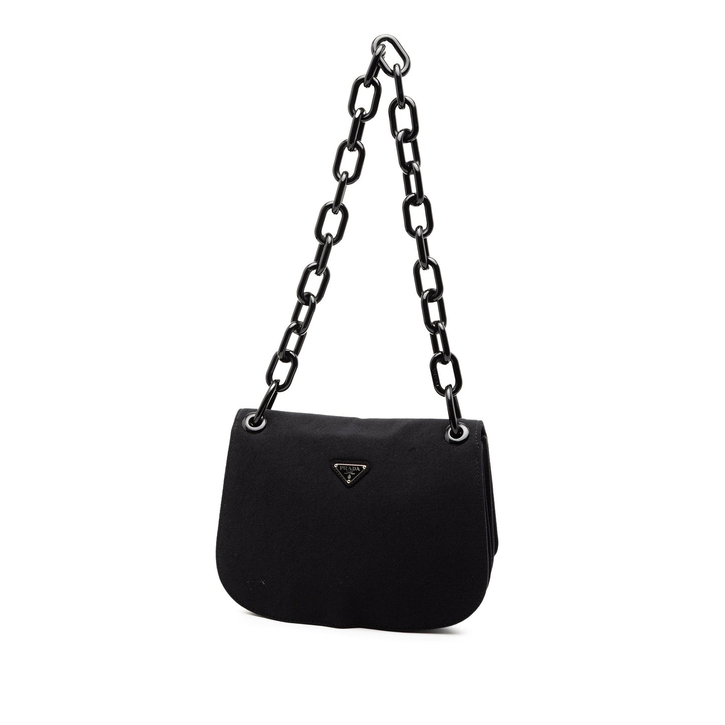 Prada Canvas Lucite Chain Shoulder Bag