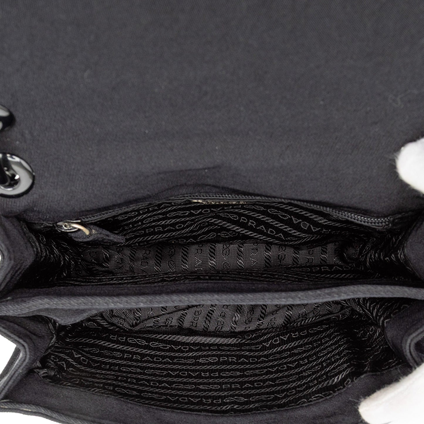 Prada Canvas Lucite Chain Shoulder Bag