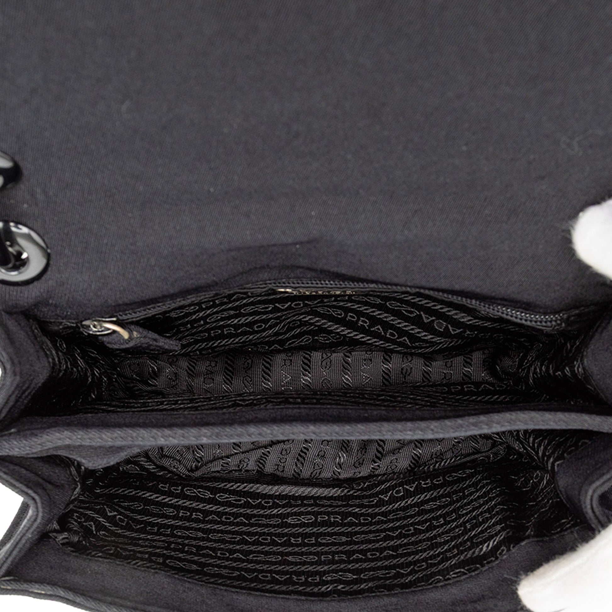 Prada Canvas Lucite Chain Shoulder Bag