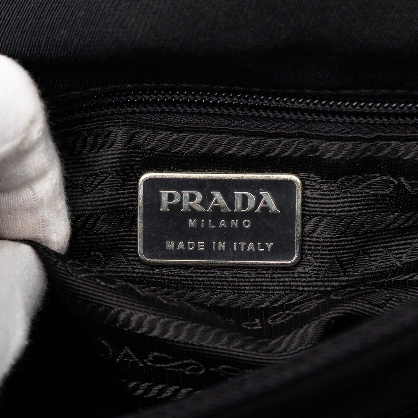 Prada Canvas Lucite Chain Shoulder Bag