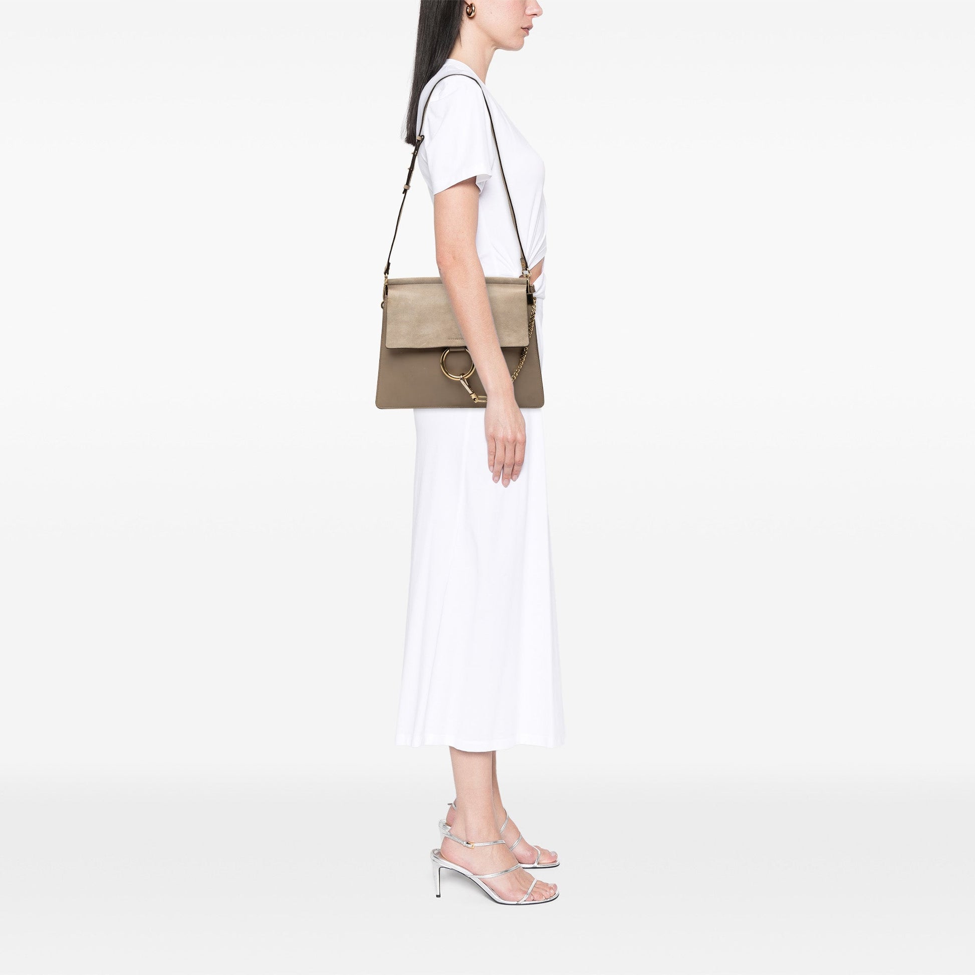 Chloé Medium Calfskin and Suede Faye Crossbody
