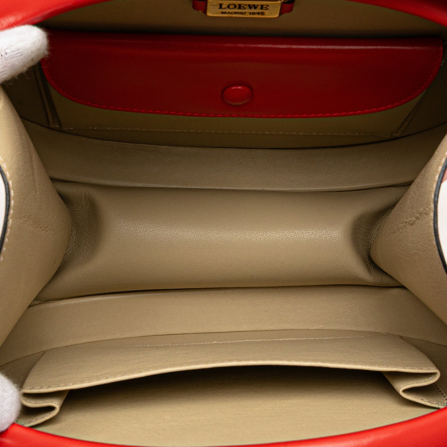 LOEWE Anagram Leather Round Handbag