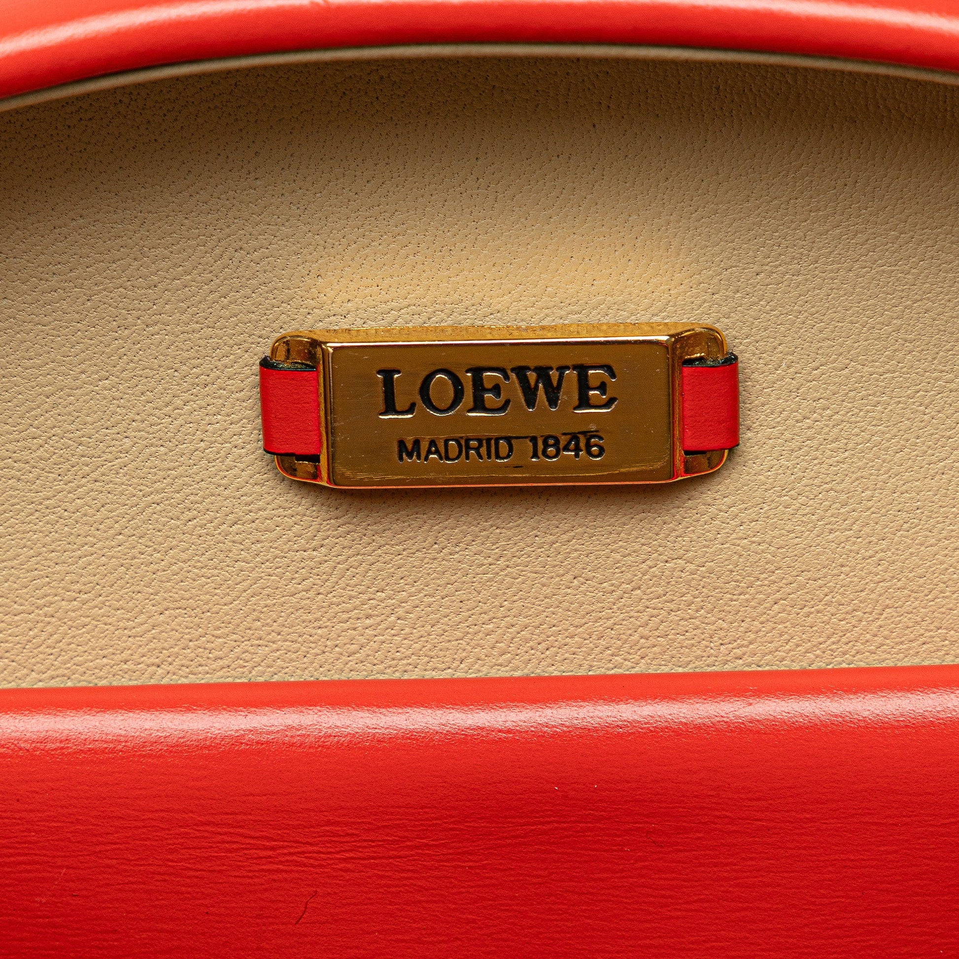 LOEWE Anagram Leather Round Handbag