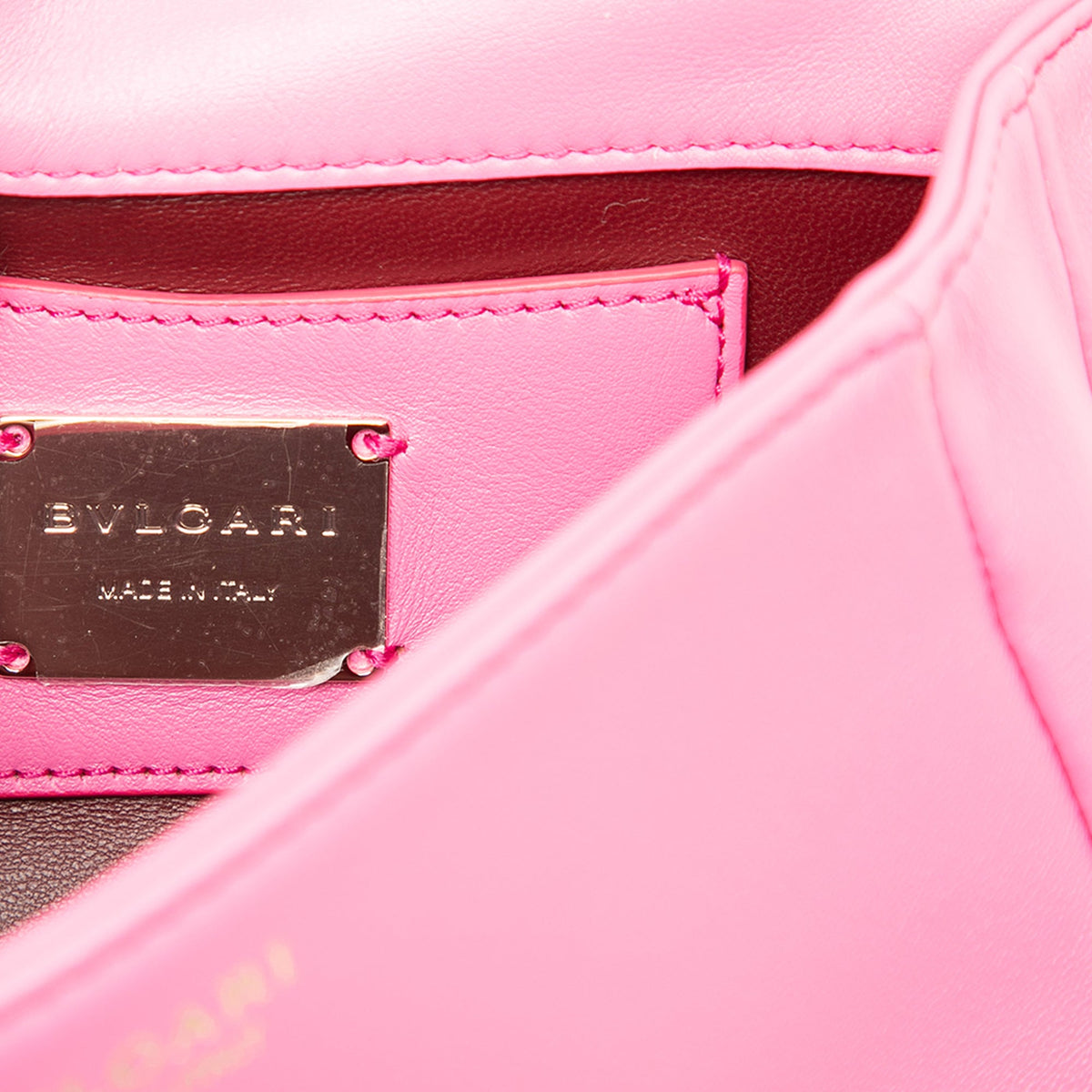 Bvlgari Mini Leather Serpenti Cabochon Satchel — Pink