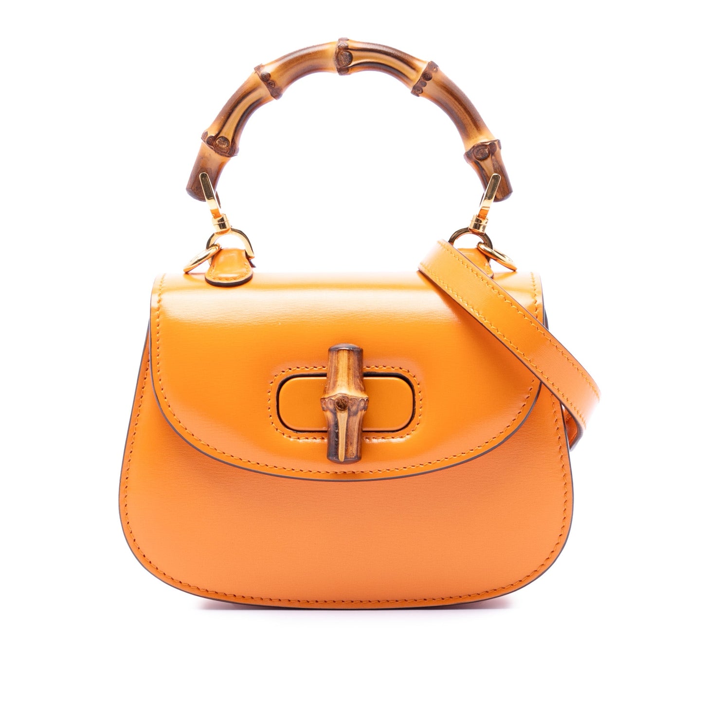 Gucci Mini Calfskin 1947 Bamboo Top Handle Bag