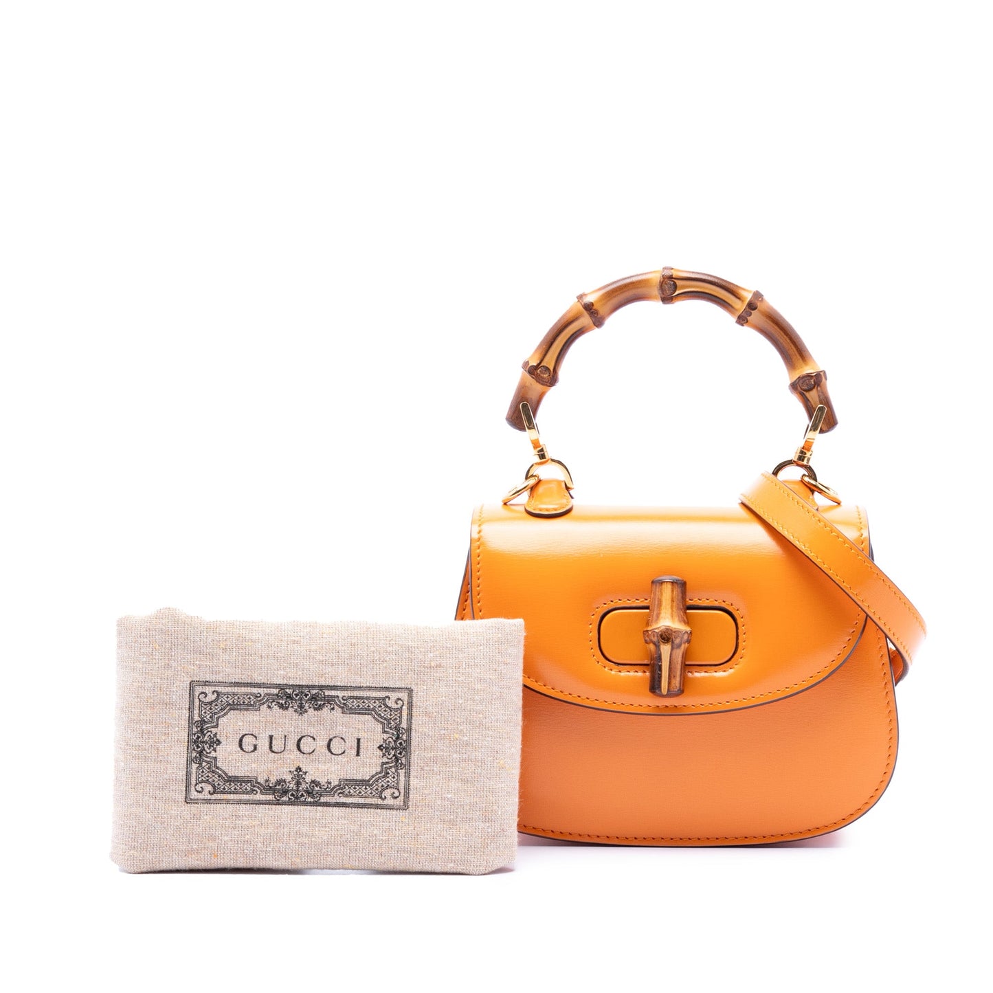 Gucci Mini Calfskin 1947 Bamboo Top Handle Bag