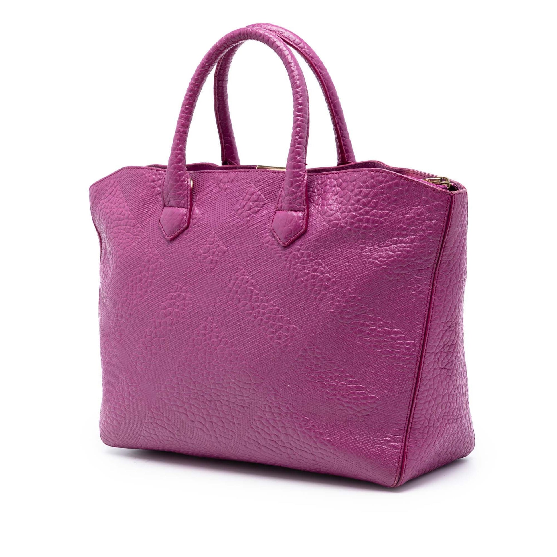 Burberry Embossed Leather Dewsbury Satchel