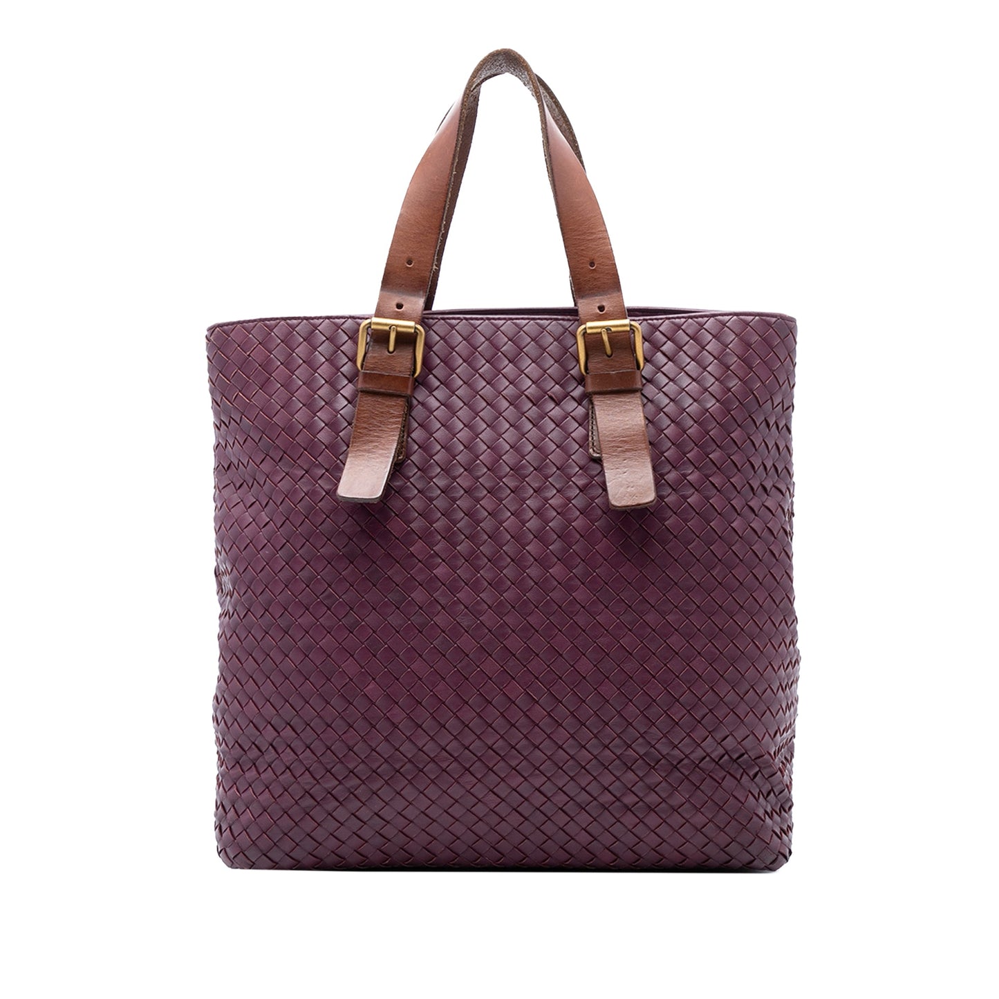 Bottega Veneta Bicolor Nappa Intrecciato Belt Strap Tote