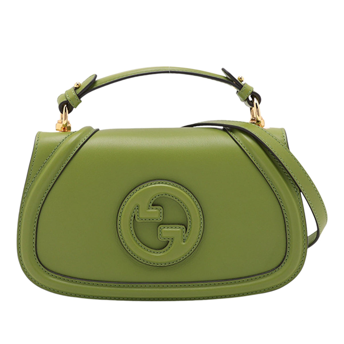 Gucci Medium Calfskin Blondie Top Handle Bag — Green