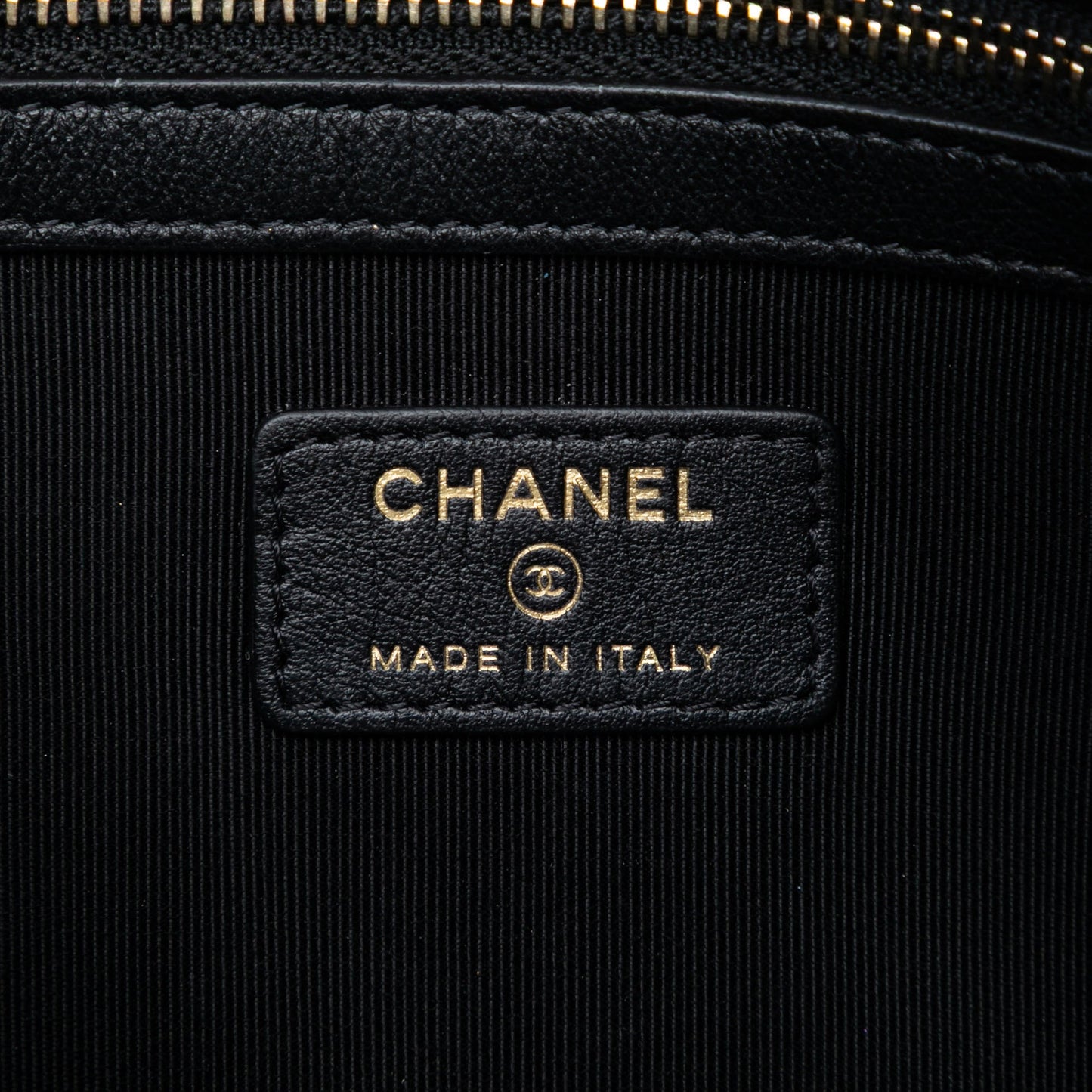 Chanel Medium Croc Embossed Calfskin Mademoiselle Gabrielle Signature Pouch
