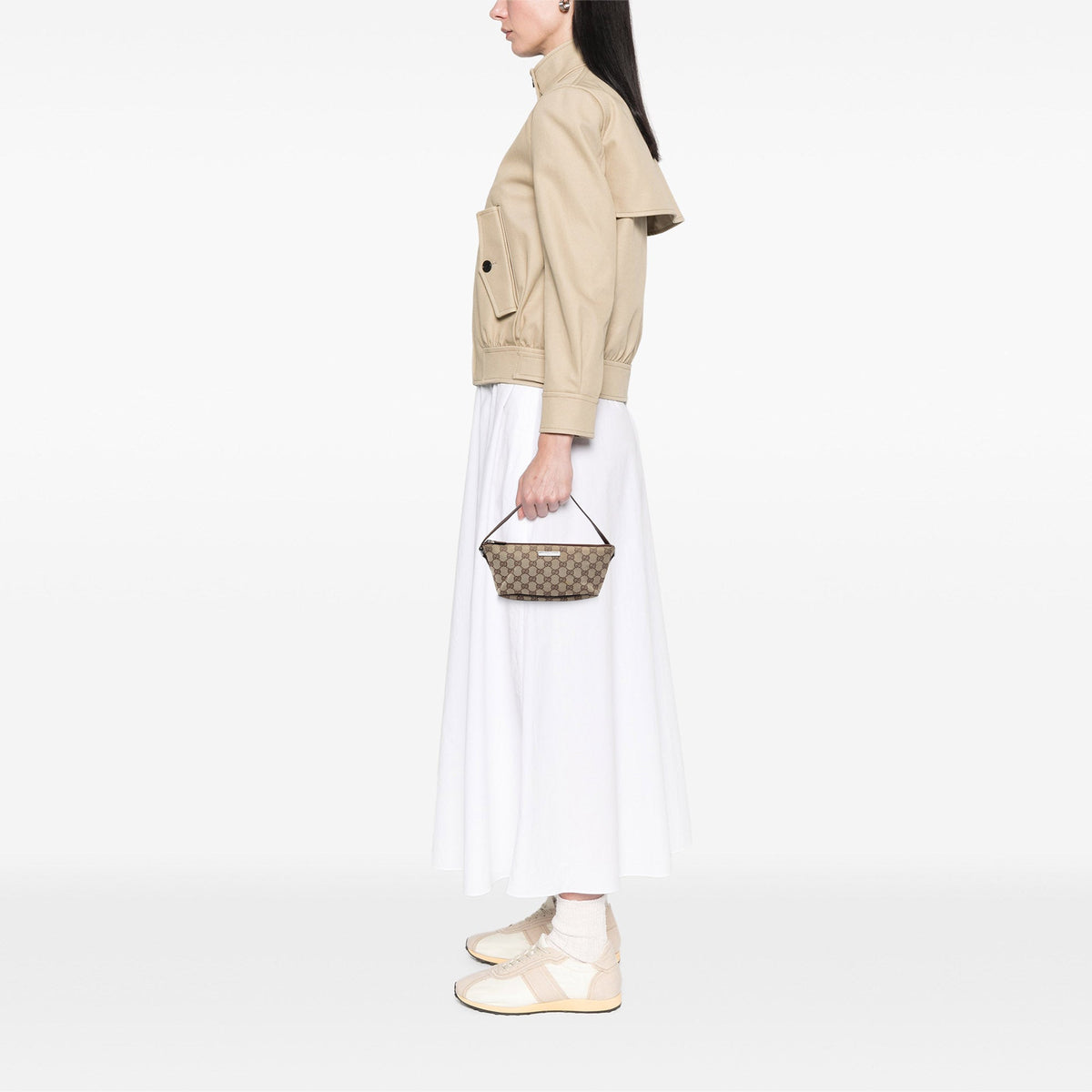 Gucci GG Canvas Boat — Beige