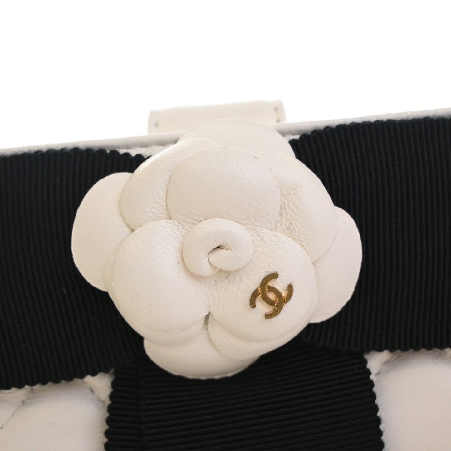 Chanel Mini Lambskin Round Camellia Clutch