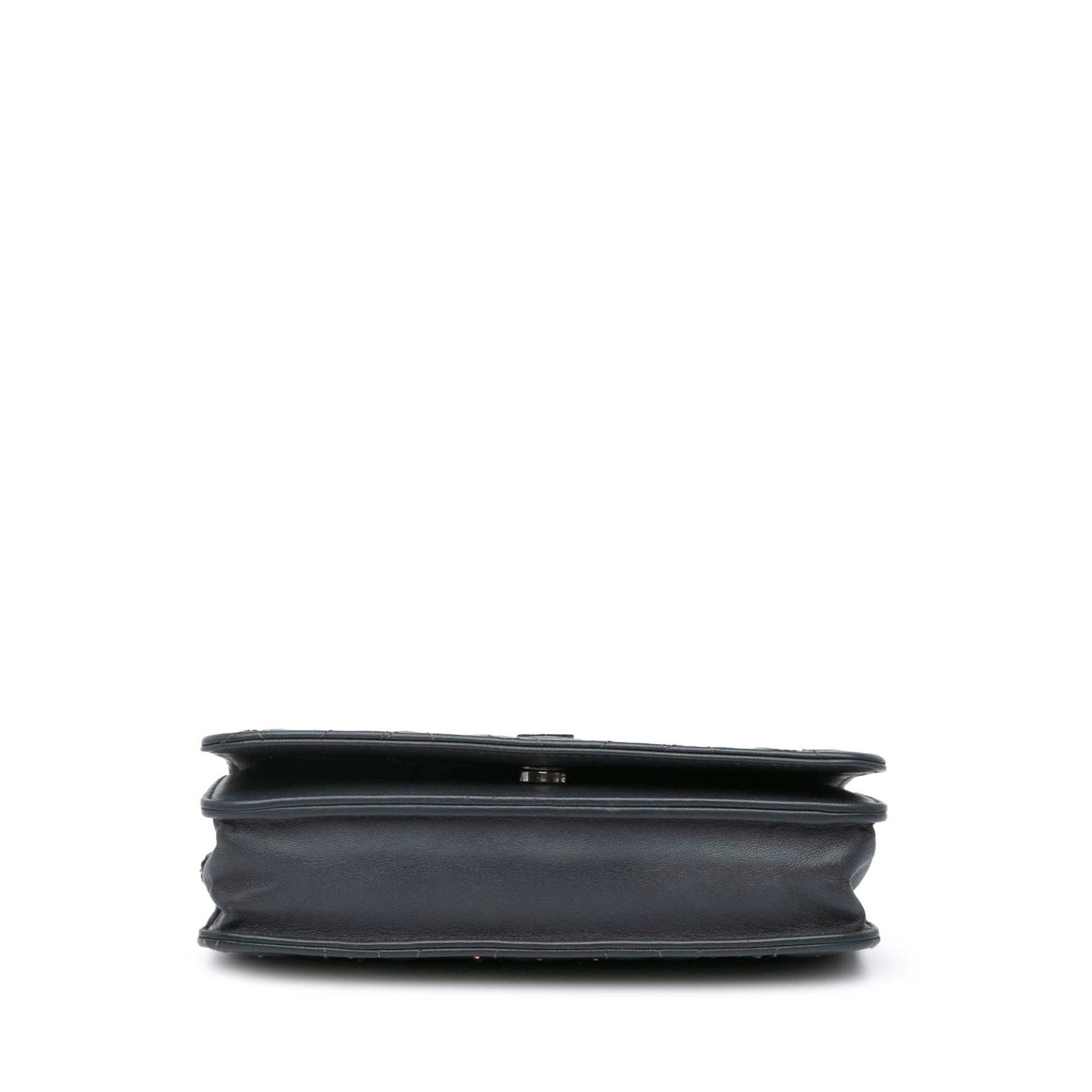 Chanel CC Studded Lambskin Camellia Wallet On Chain